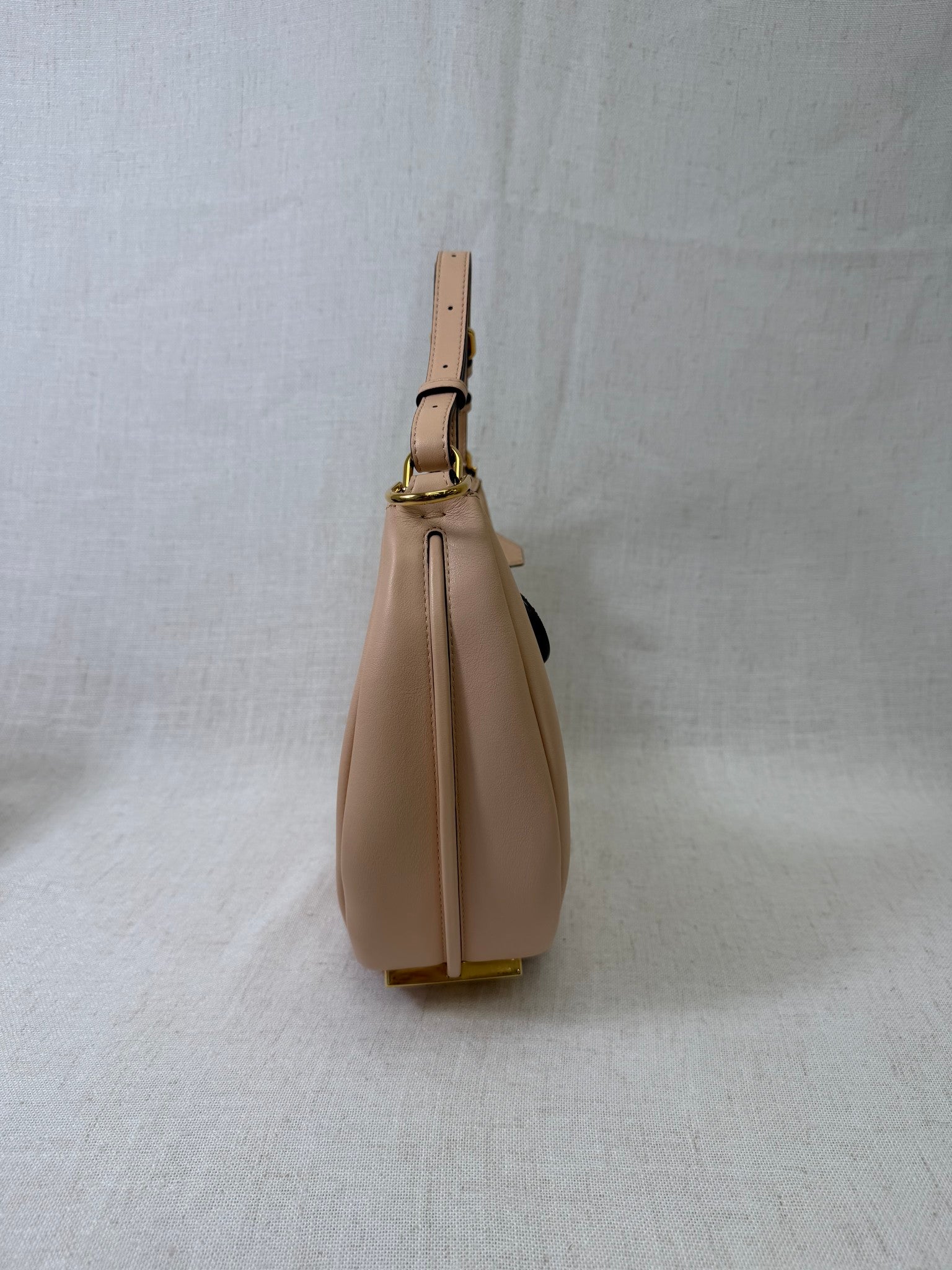 Fendi Peach Leather Fendigraphy Bag