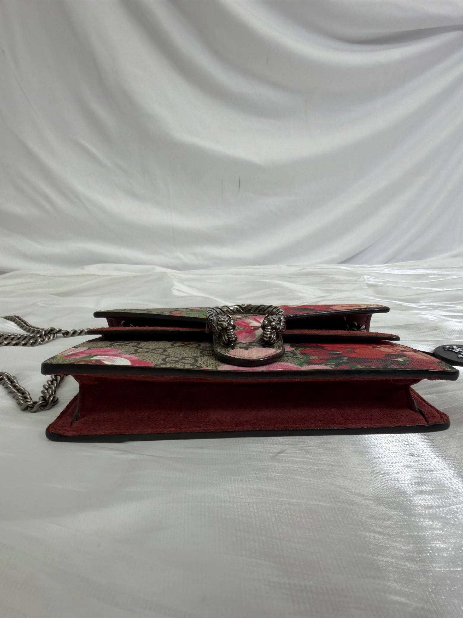 Gucci GG Supreme Pink Blooms Super Mini Dionysus Bag