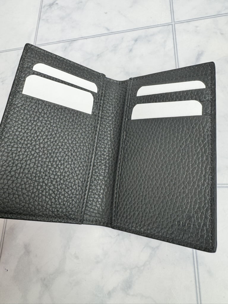 LIKE NEW - Gucci Black GG Shadow Coated Canvas Pocket Organizer