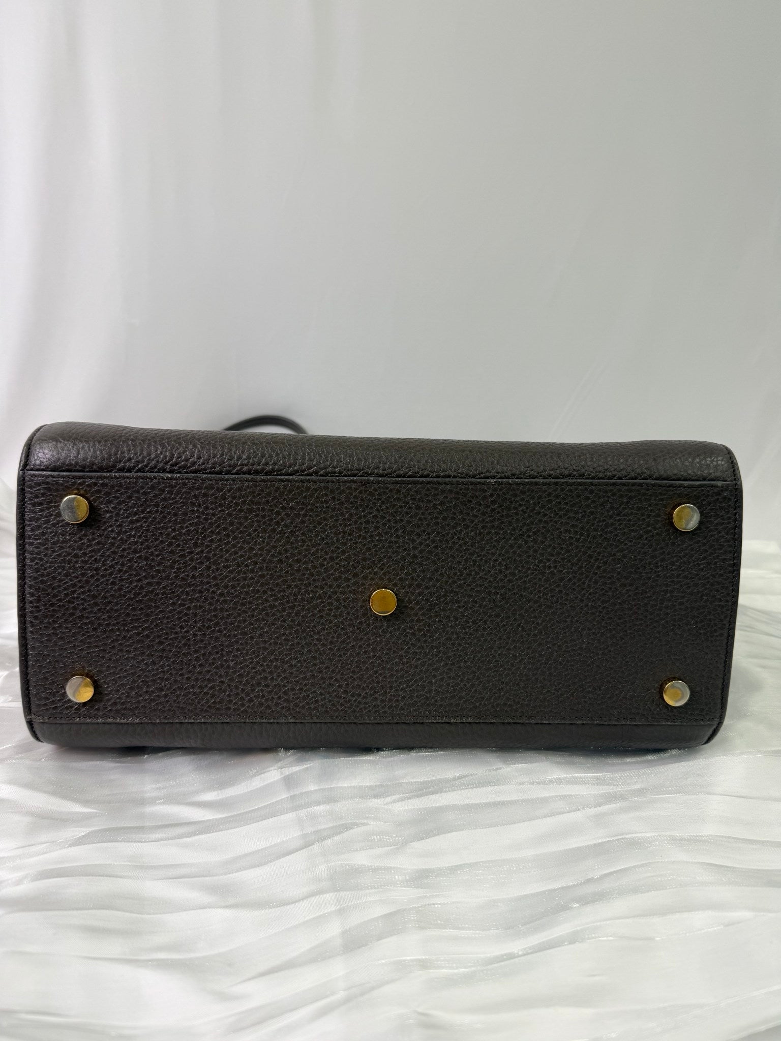 Saint Laurent Gray Leather Sac De Jour Bag