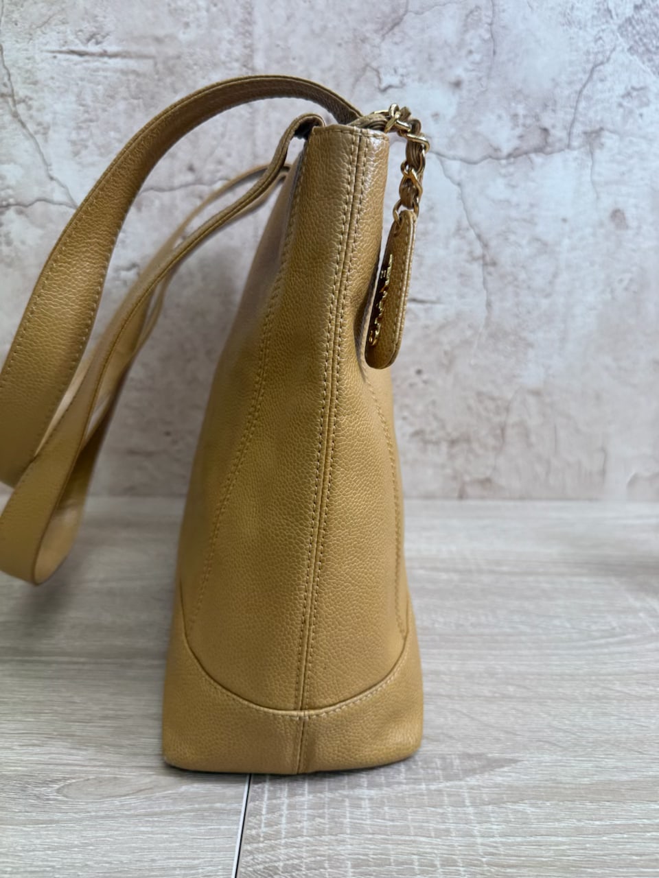 Chanel Tan Caviar Tote Bag