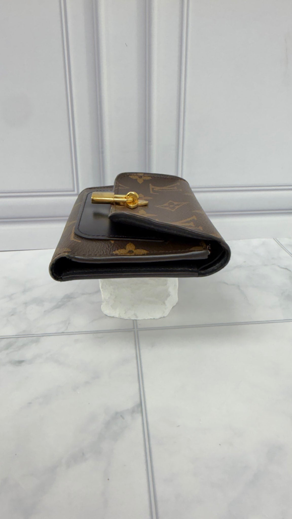 Louis Vuitton Monogram Flower Lock Compact Wallet