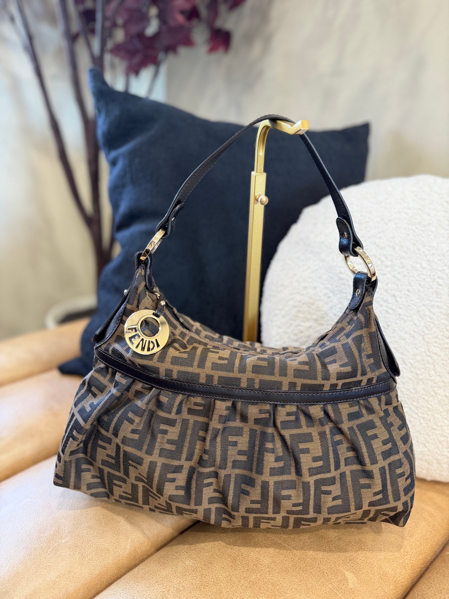 Fendi Brown Zucca Chef Shoulder Bag