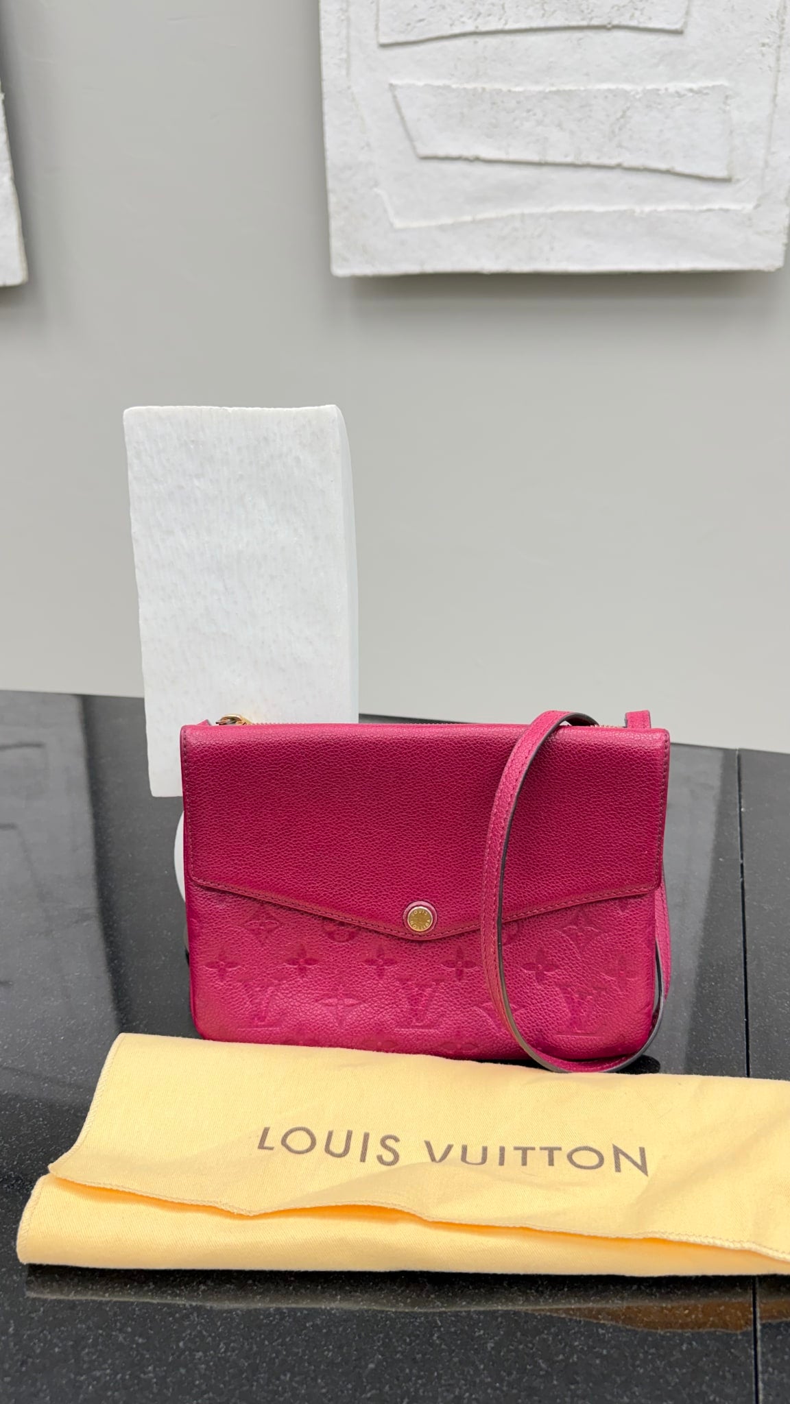 Louis Vuitton Grape Empreinte Leather Twice Crossbody