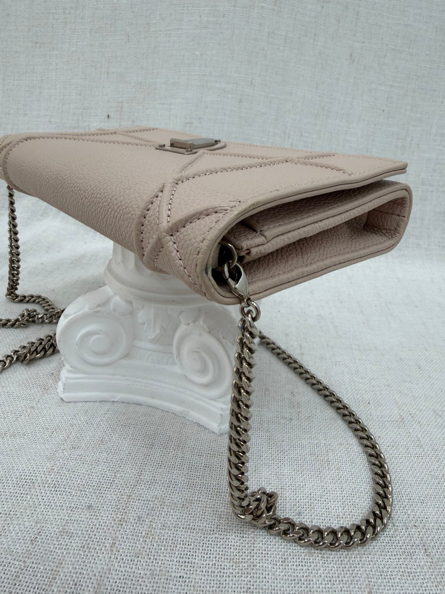 Christian Dior Dusty Rose Diorama Wallet on a Chain