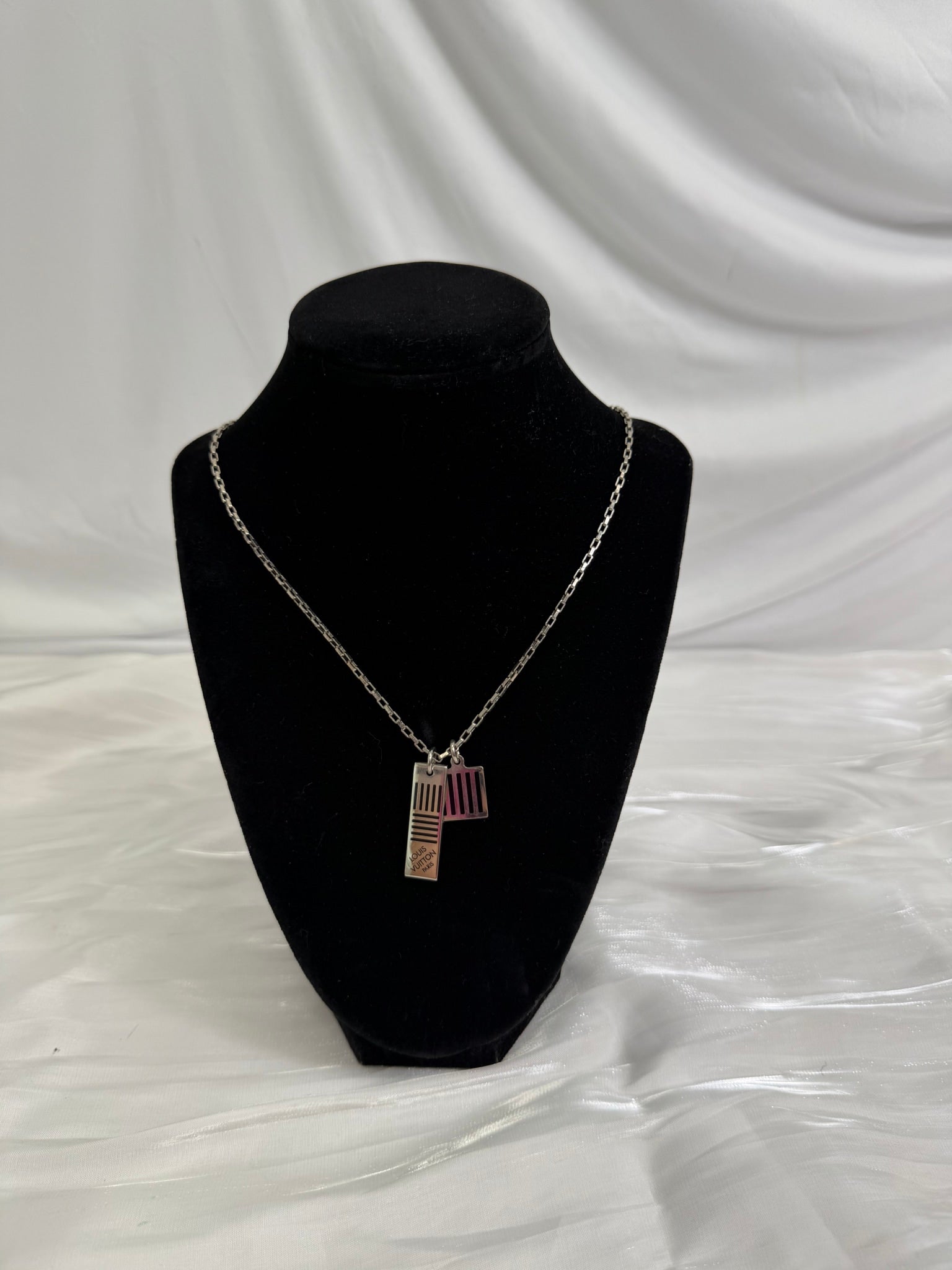 Louis Vuitton Silver Pendant Necklace