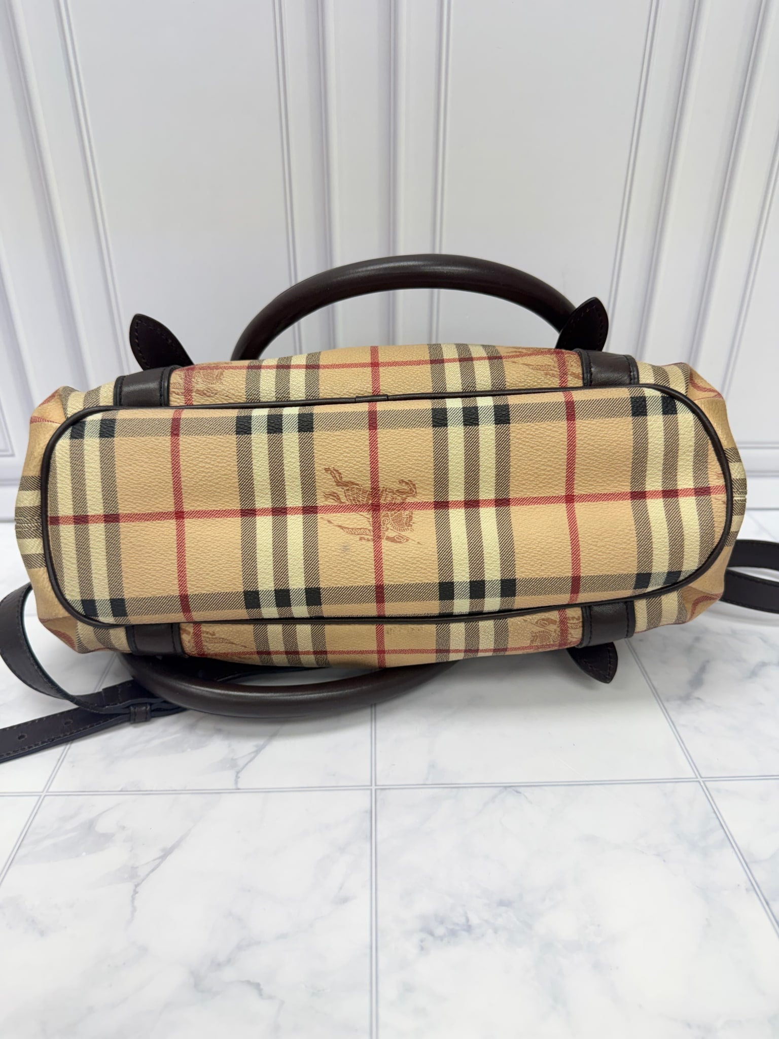 Burberry Beige Haymarket Northfield Tote