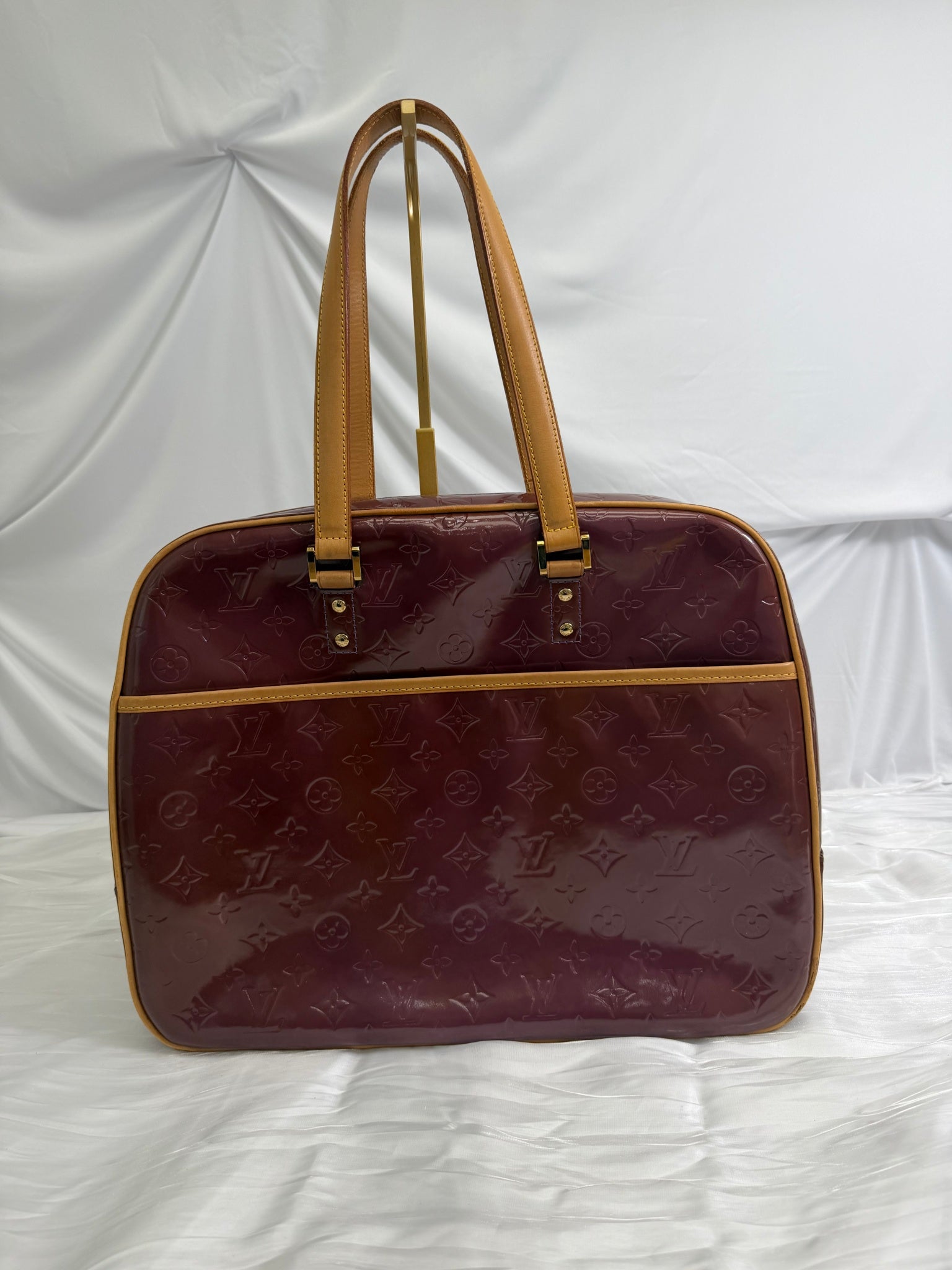 Louis Vuitton Burgundy Vernis Sutton Bag