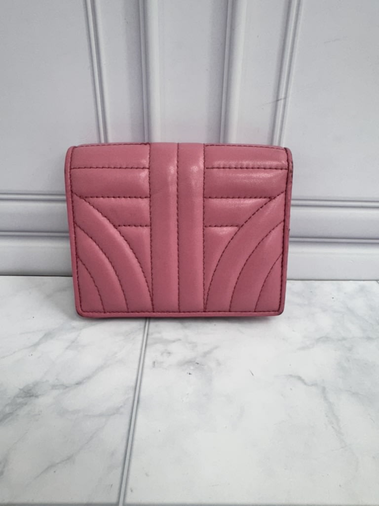 Prada Pink Quilted Leather Bifold Wallet