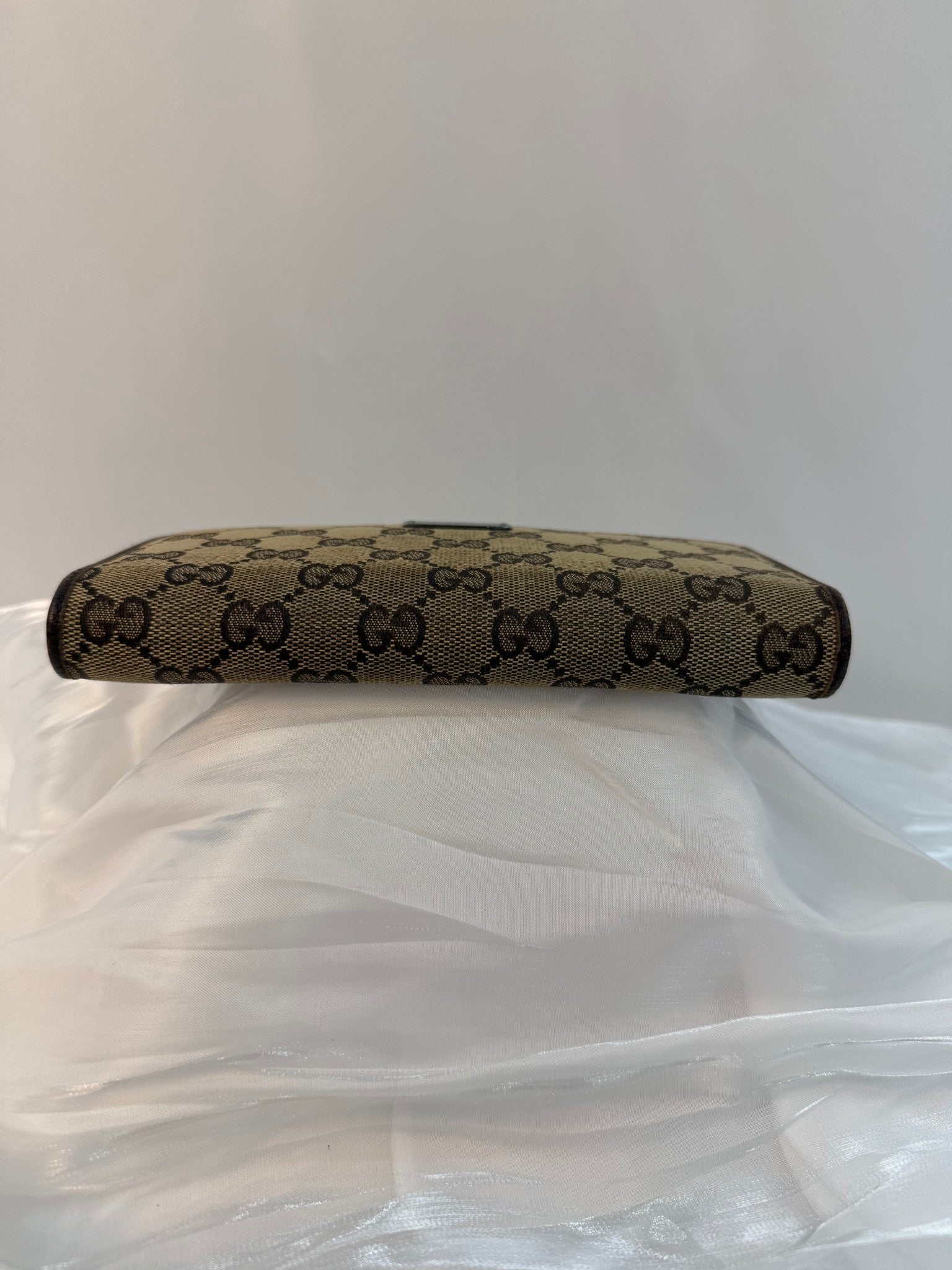 Gucci Brown Canvas GG Supreme Long Wallet