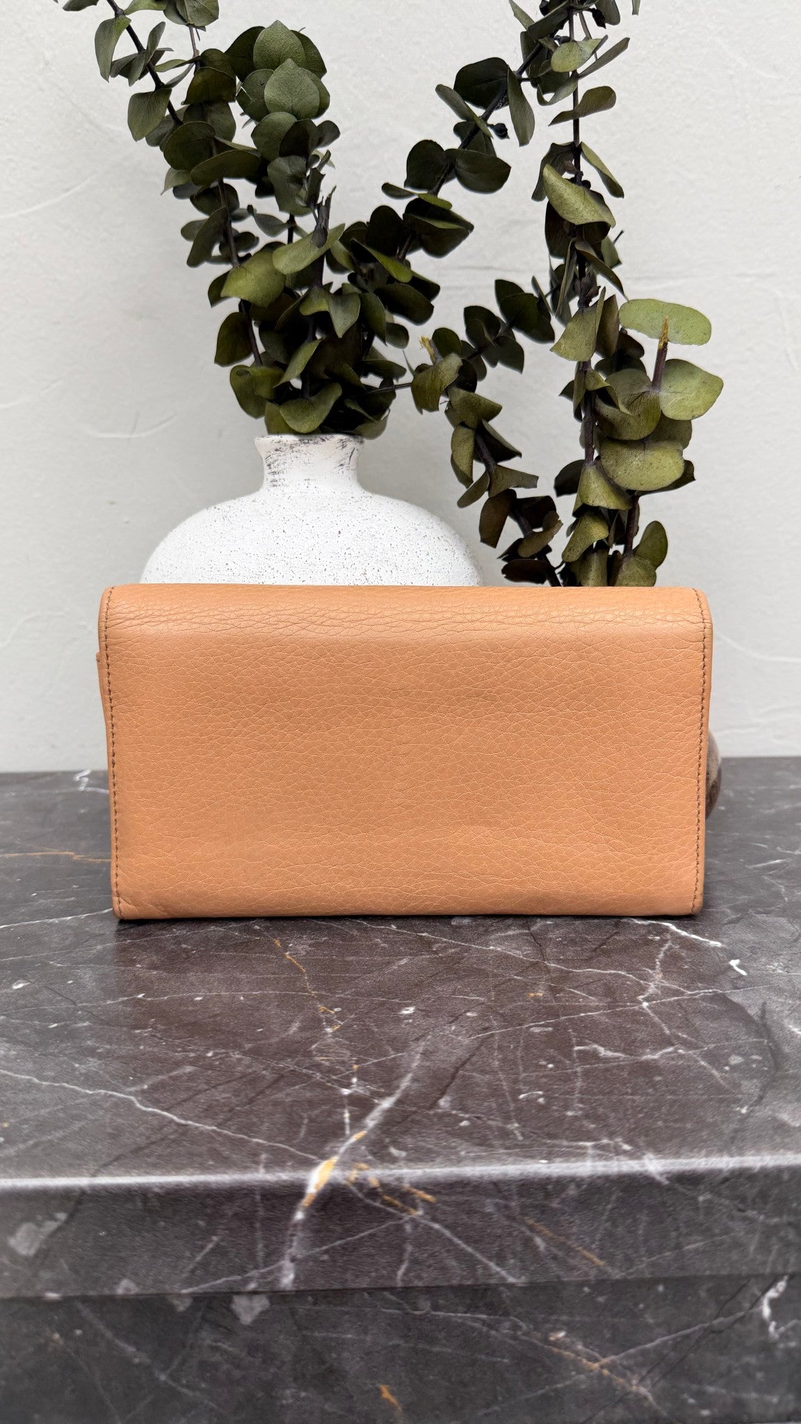 Gucci Beige Leather Soho Long Wallet