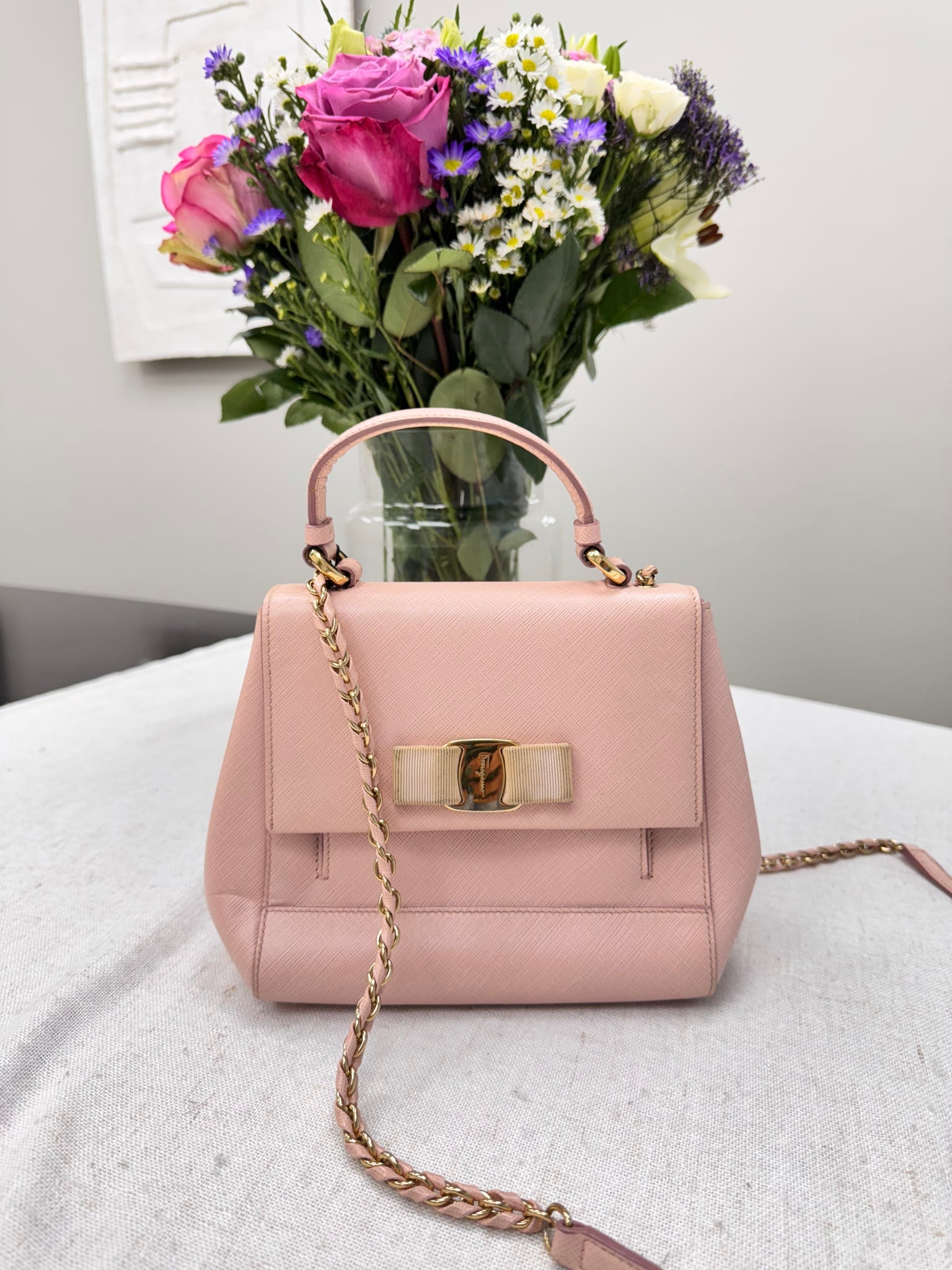 Salvatore Ferragamo Light Pink 2Way Bag