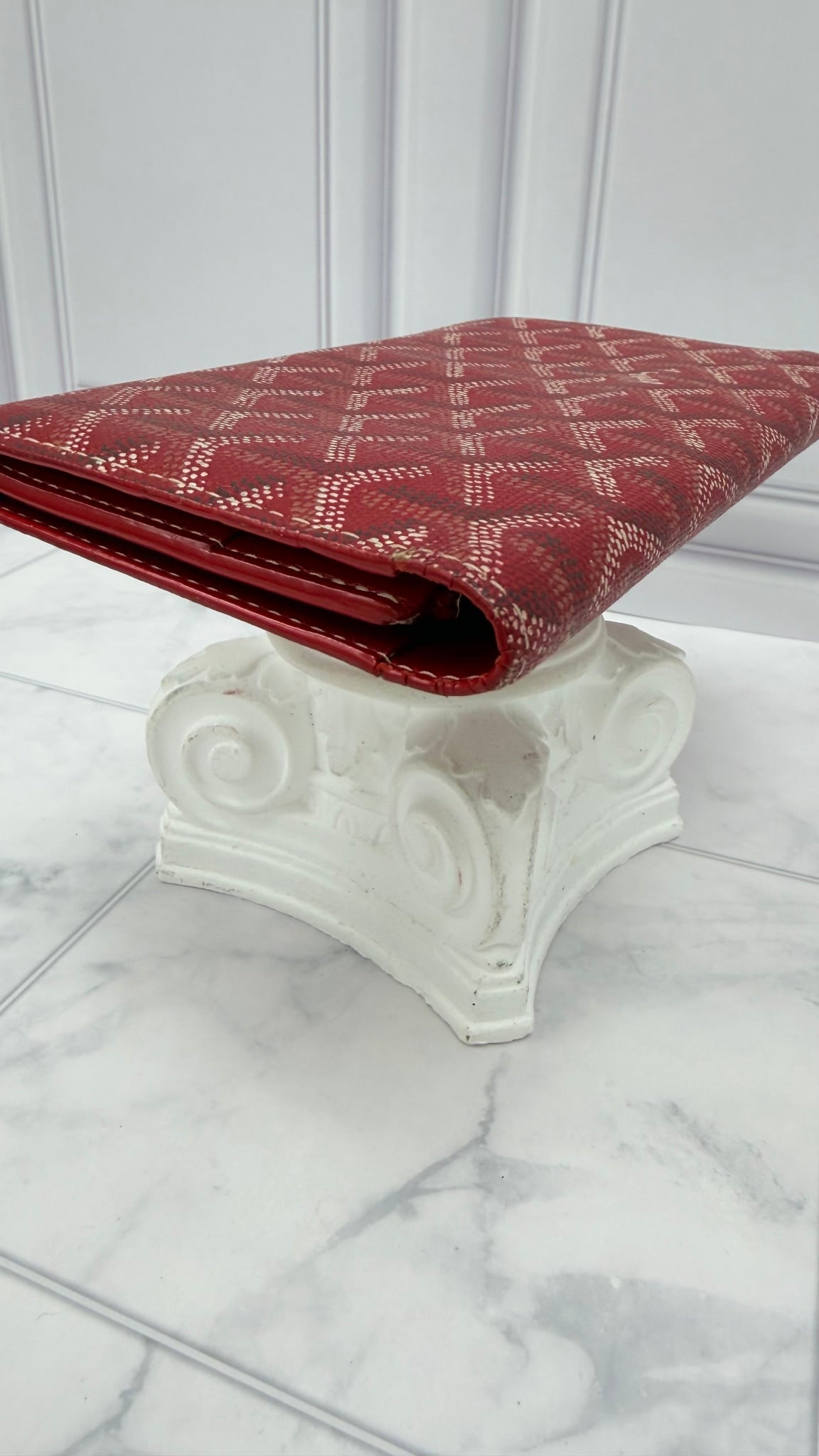Goyard Red Goyardine Coated Canvas Richelieu Long Wallet