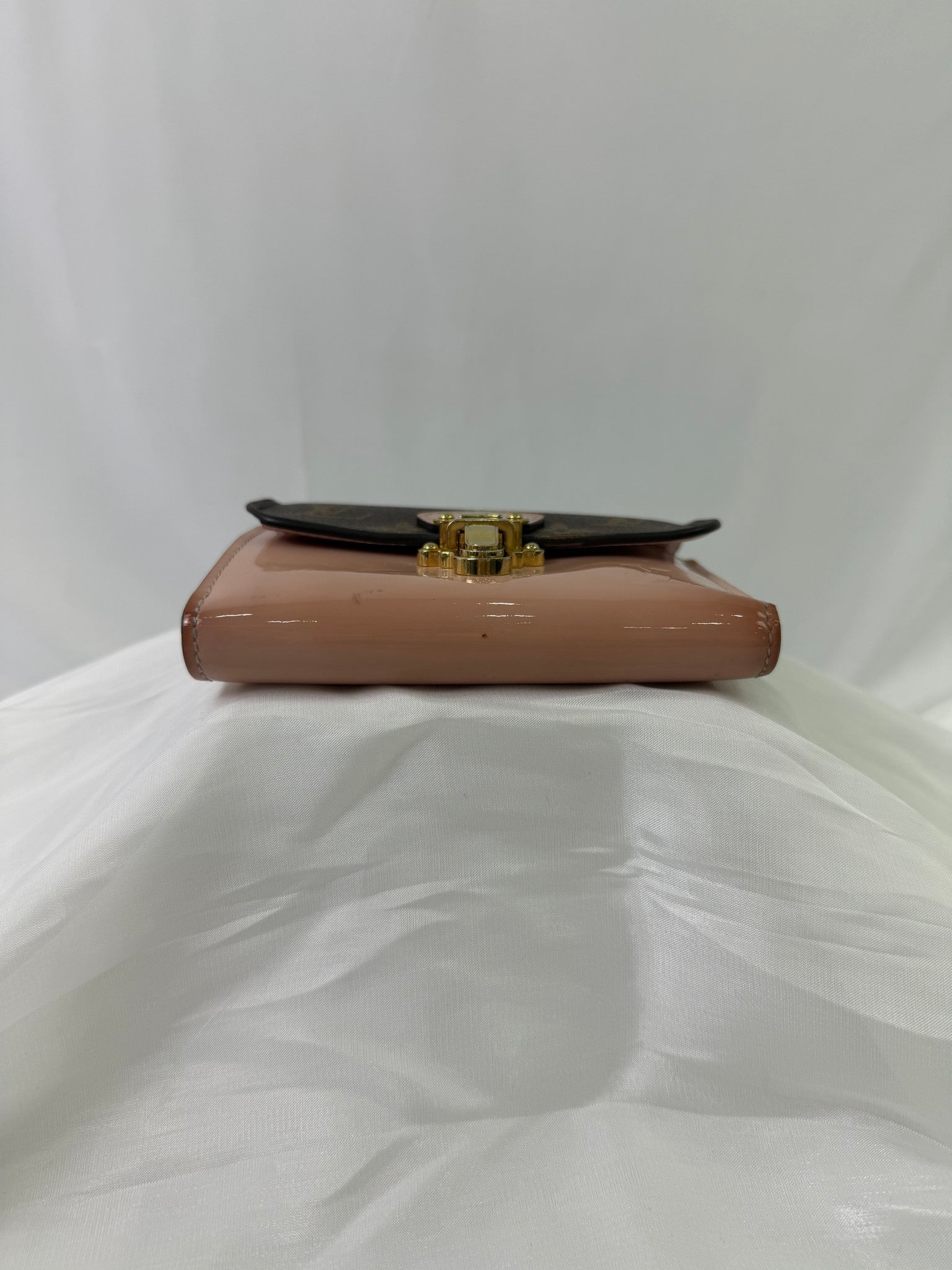Louis Vuitton Pink And Monogram Cherrywood Compact Wallet