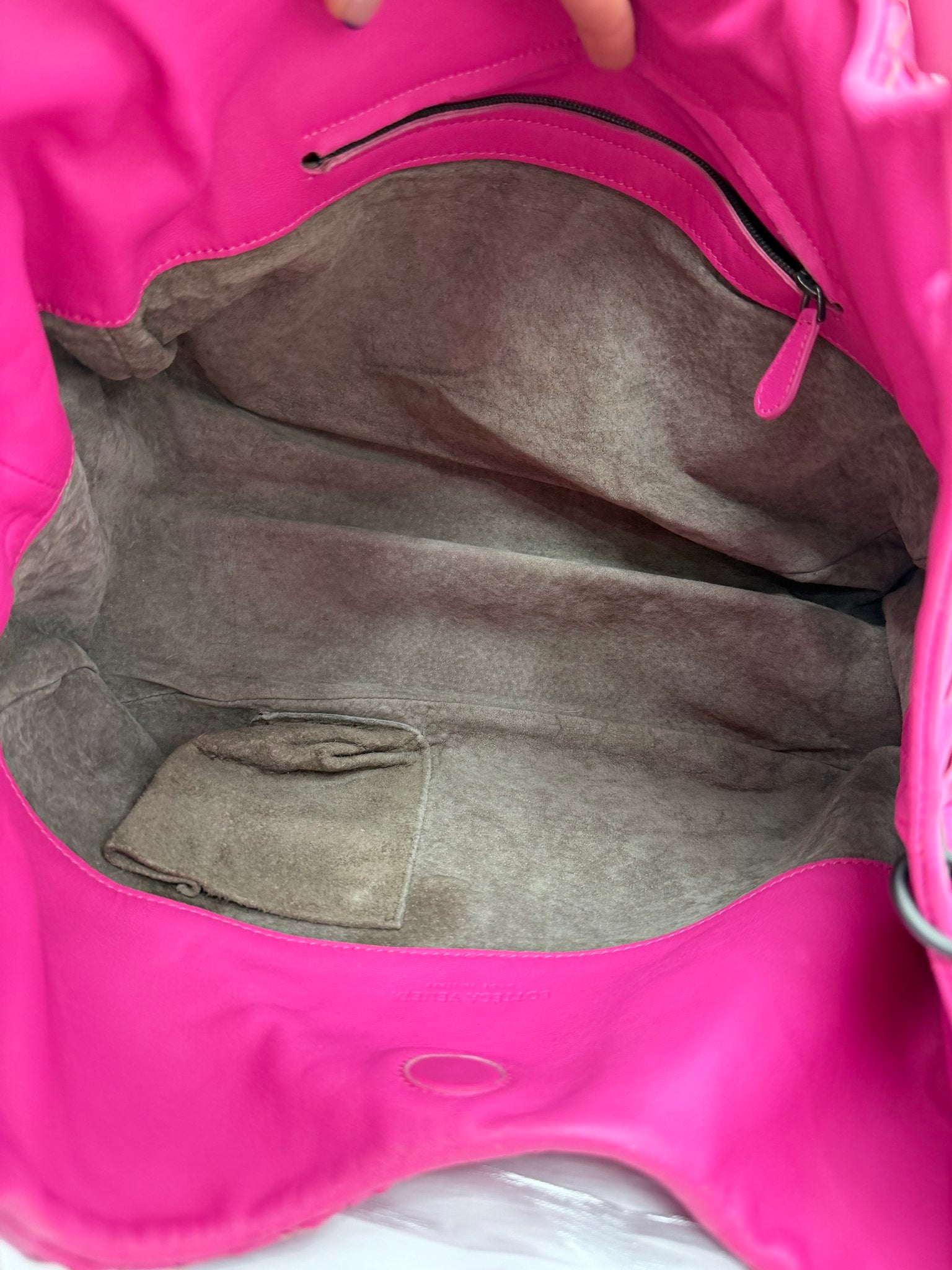 Bottega Veneta Pink Intrecciato Leather Hobo Bag