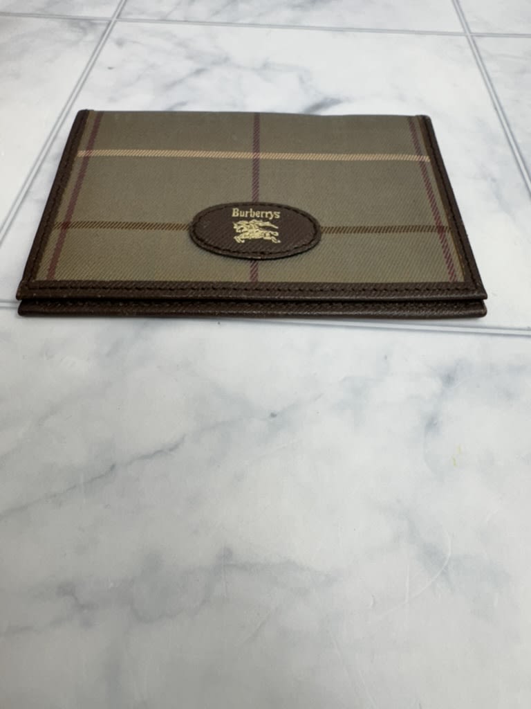 Burberry Brown Nova Check Canvas Card Case