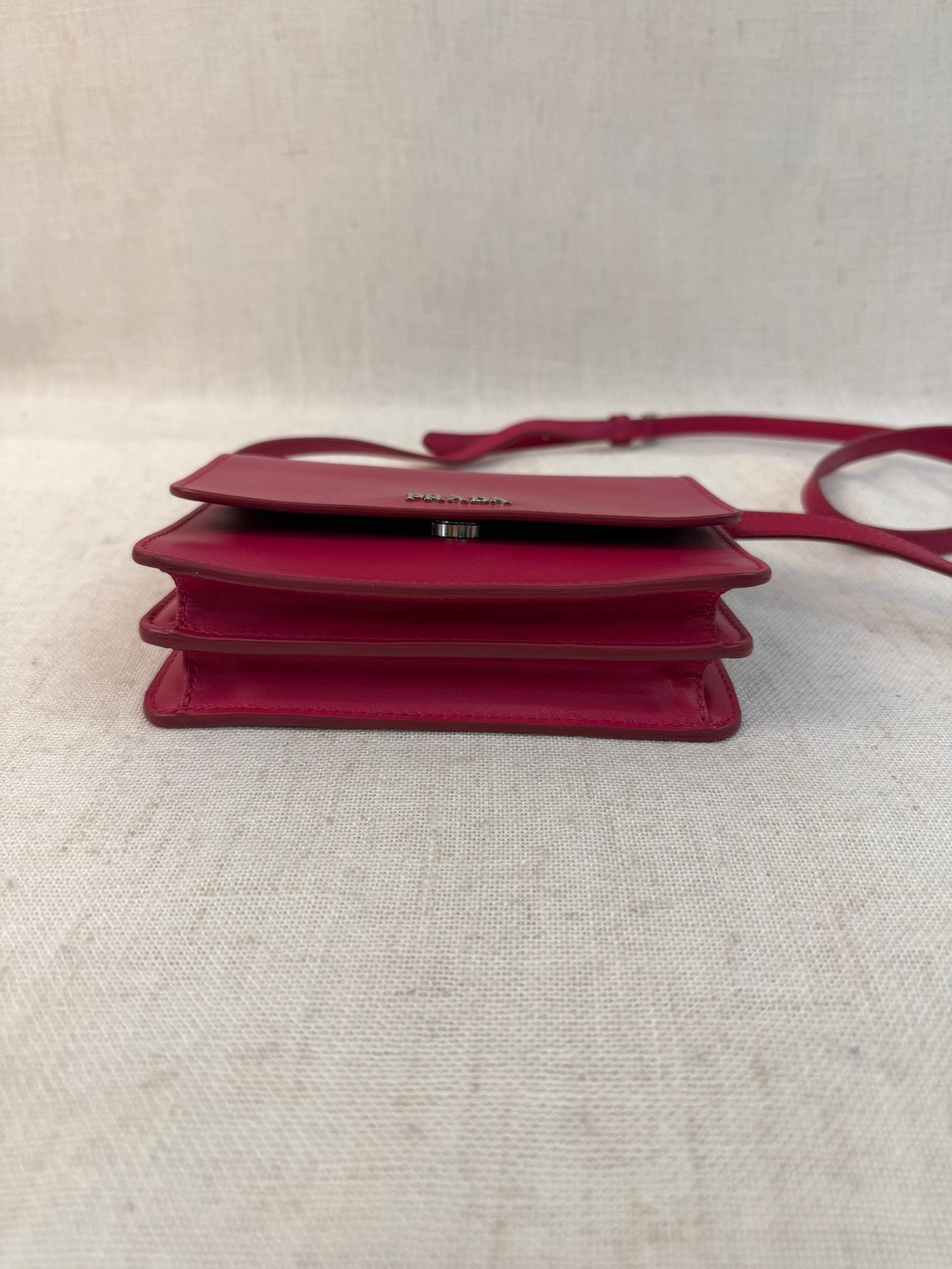 Prada Pink Leather Shoulder Bag