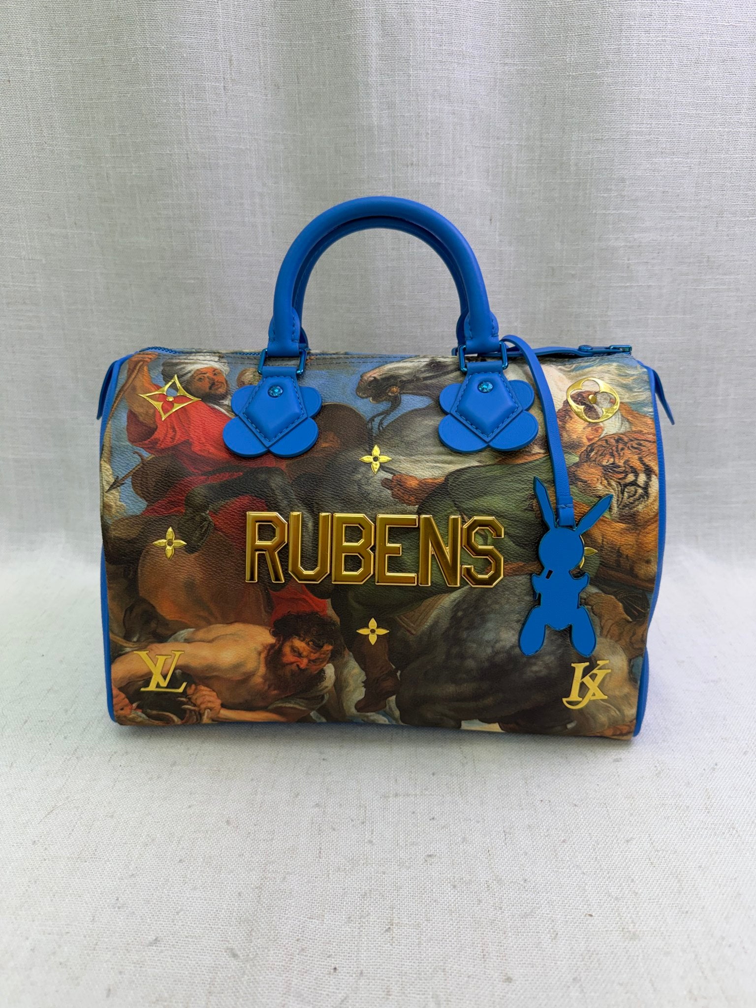 Louis Vuitton x Jeff Koons Blue Ruben Masters Collection Speedy 30