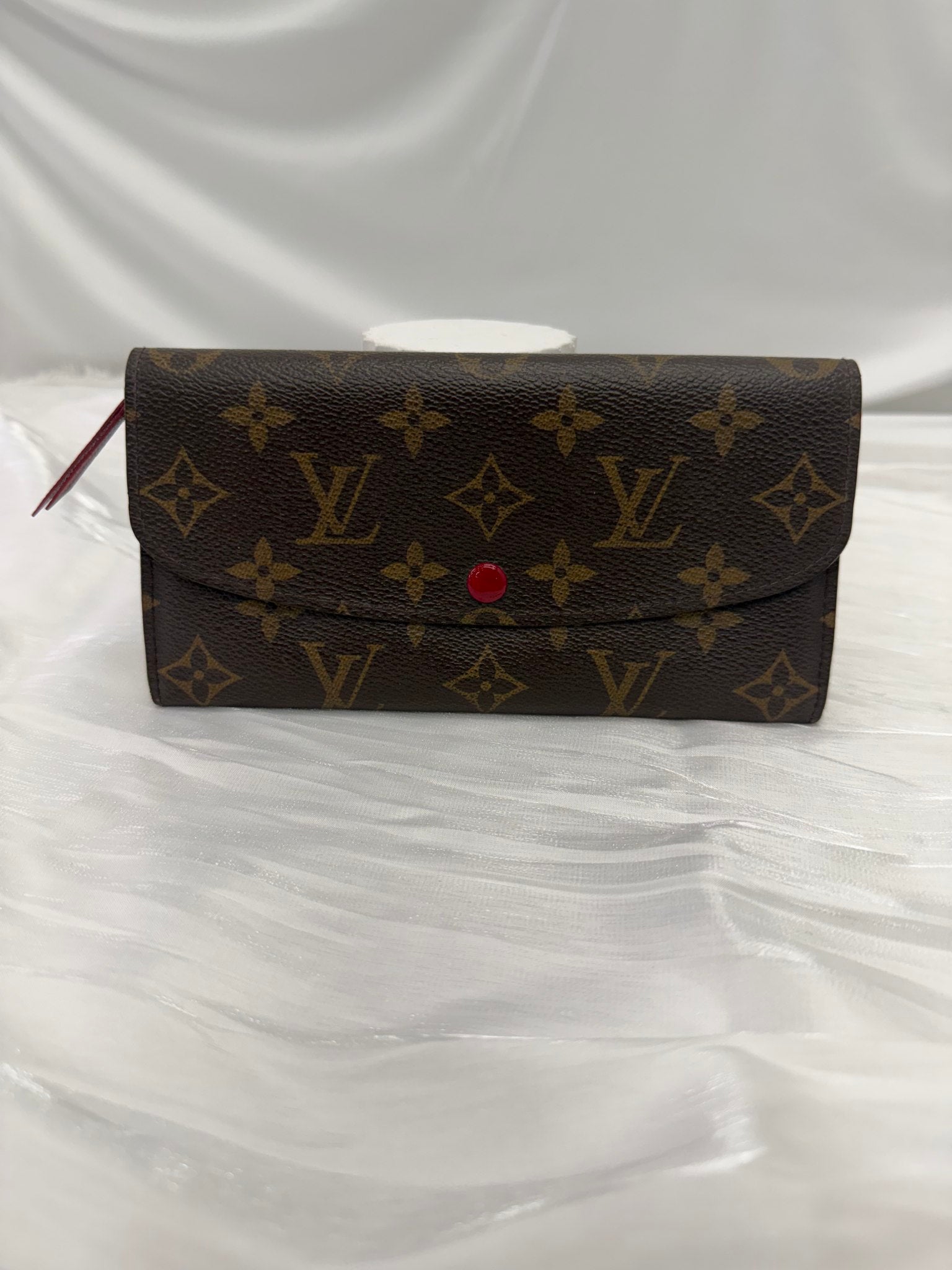 Louis Vuitton Monogram & Red Emilie Wallet