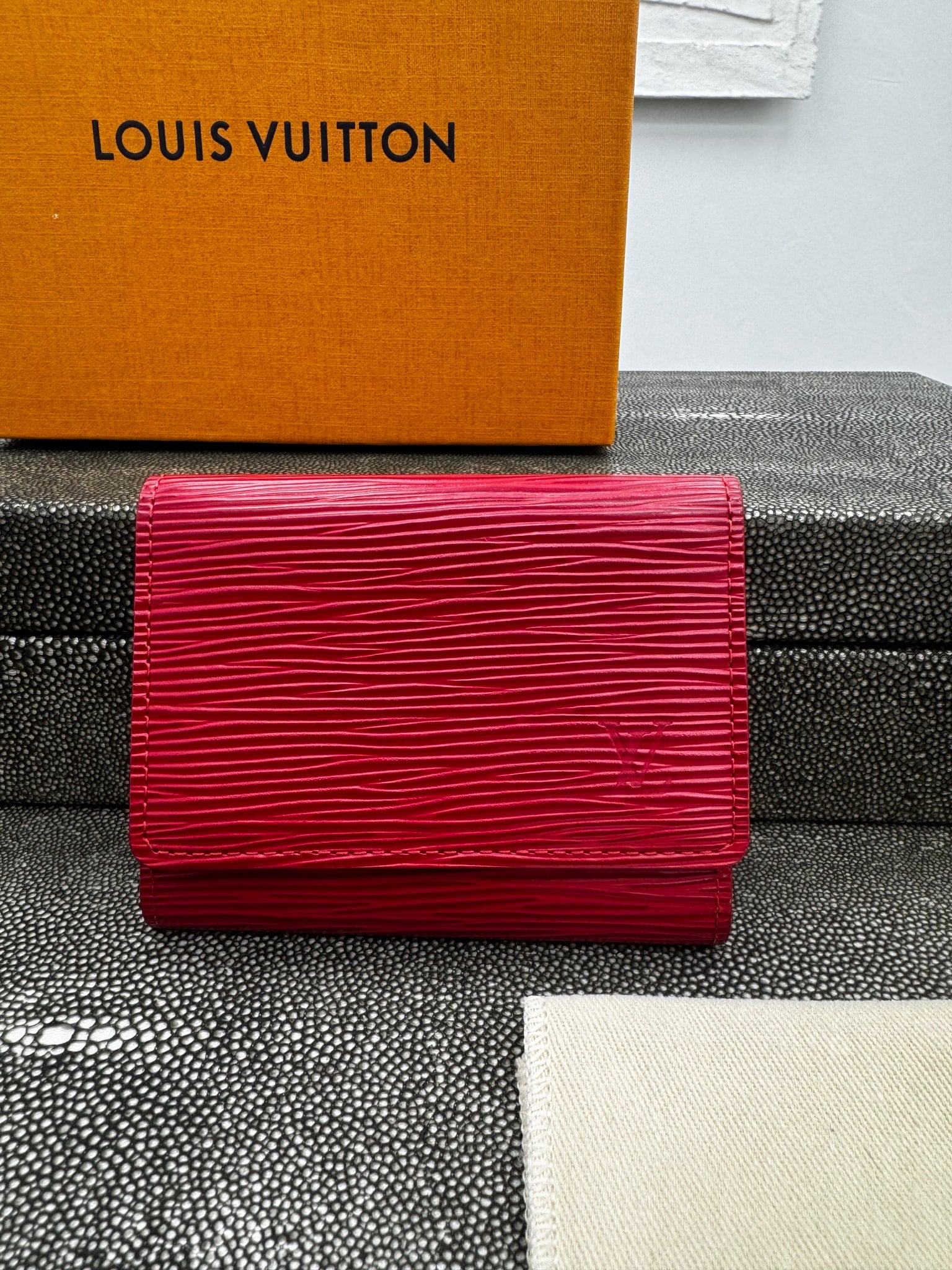 Louis Vuitton Red Epi Card Case