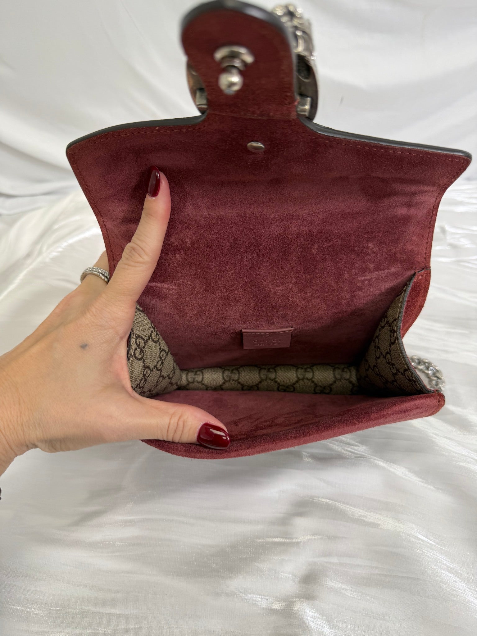 Gucci GG Supreme Pink Blooms Mini Dionysus Bag