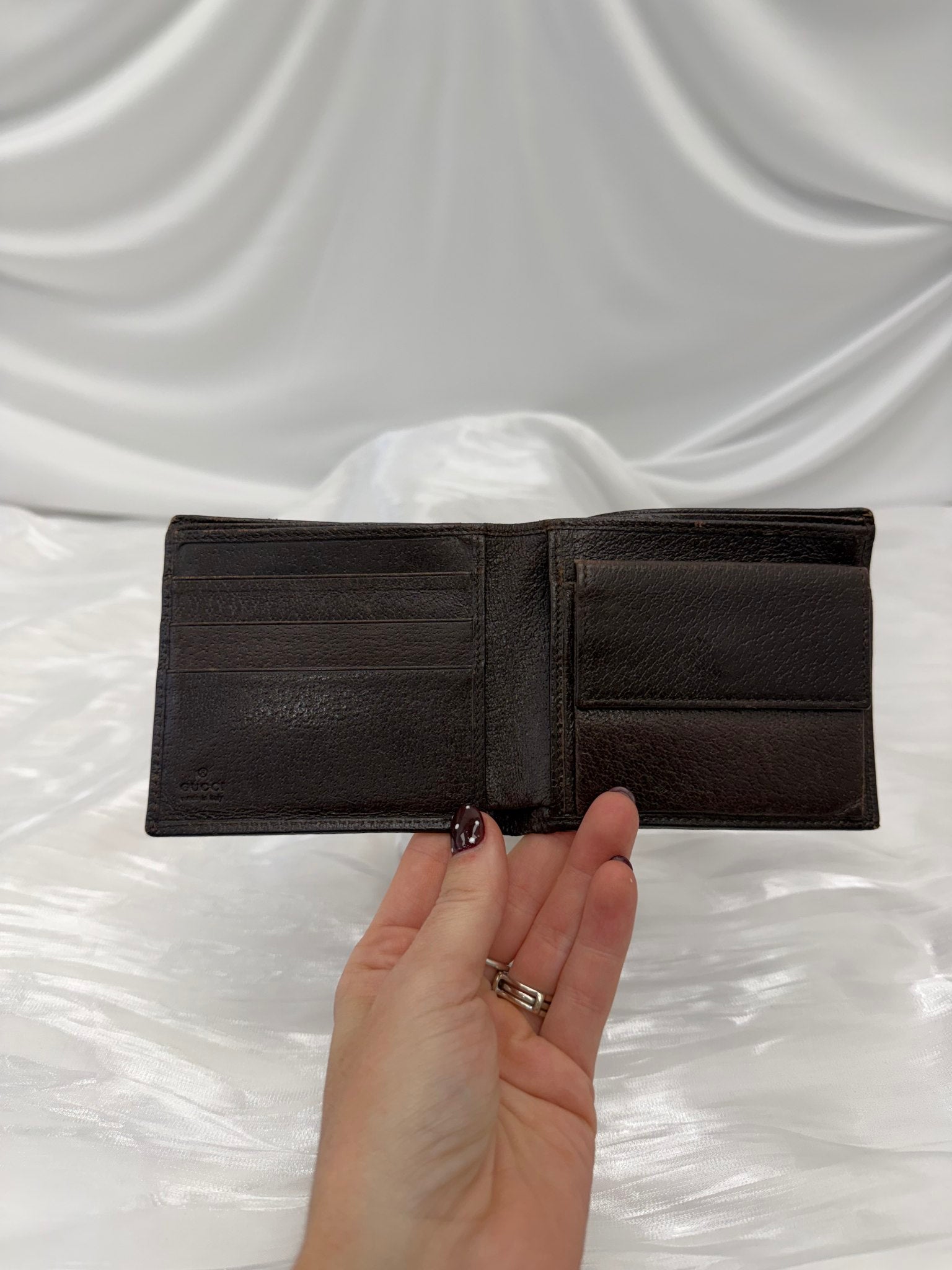 Gucci Brown GG Canvas & Leather Bifold