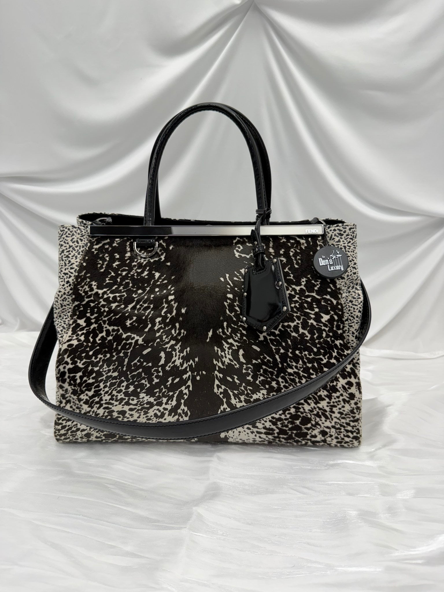 Fendi Printed Calfhair 2Jours Handbag
