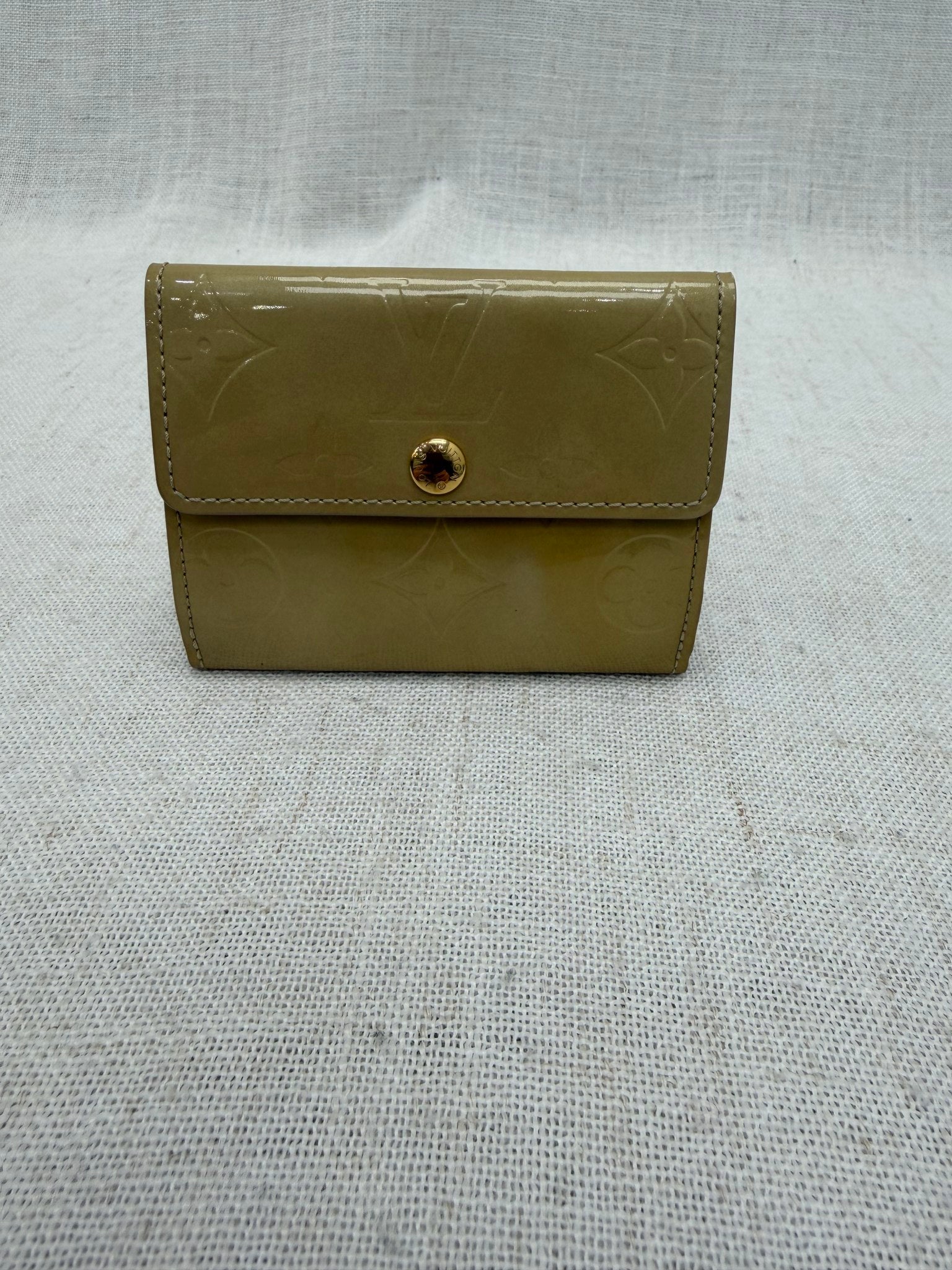 Louis Vuitton Yellow Vernis Compact Wallet