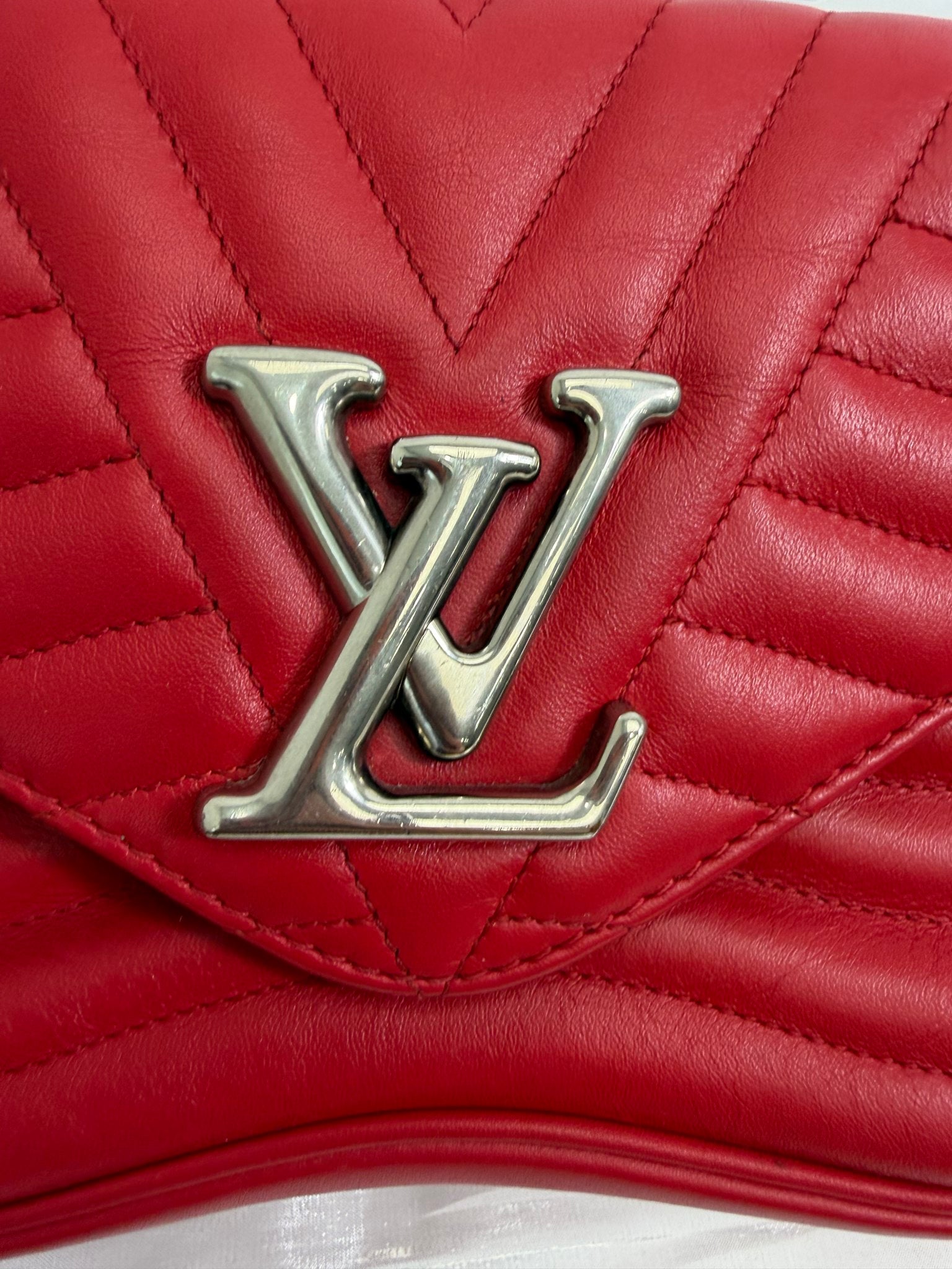 Louis Vuitton Red Quilted Leather New Wave MM