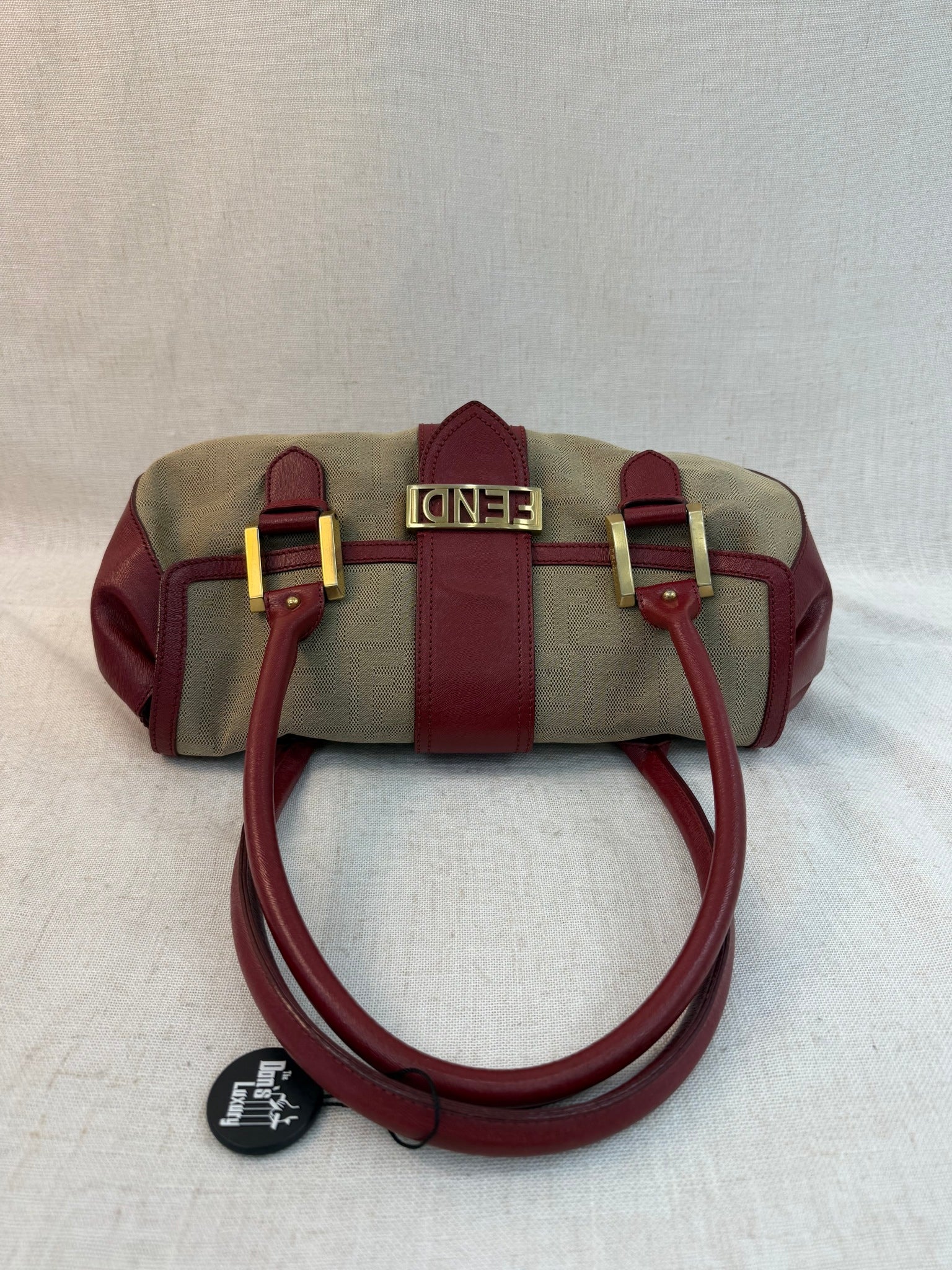 Fendi Tan Canvas Vintage Zucca FF Shoulder Bag