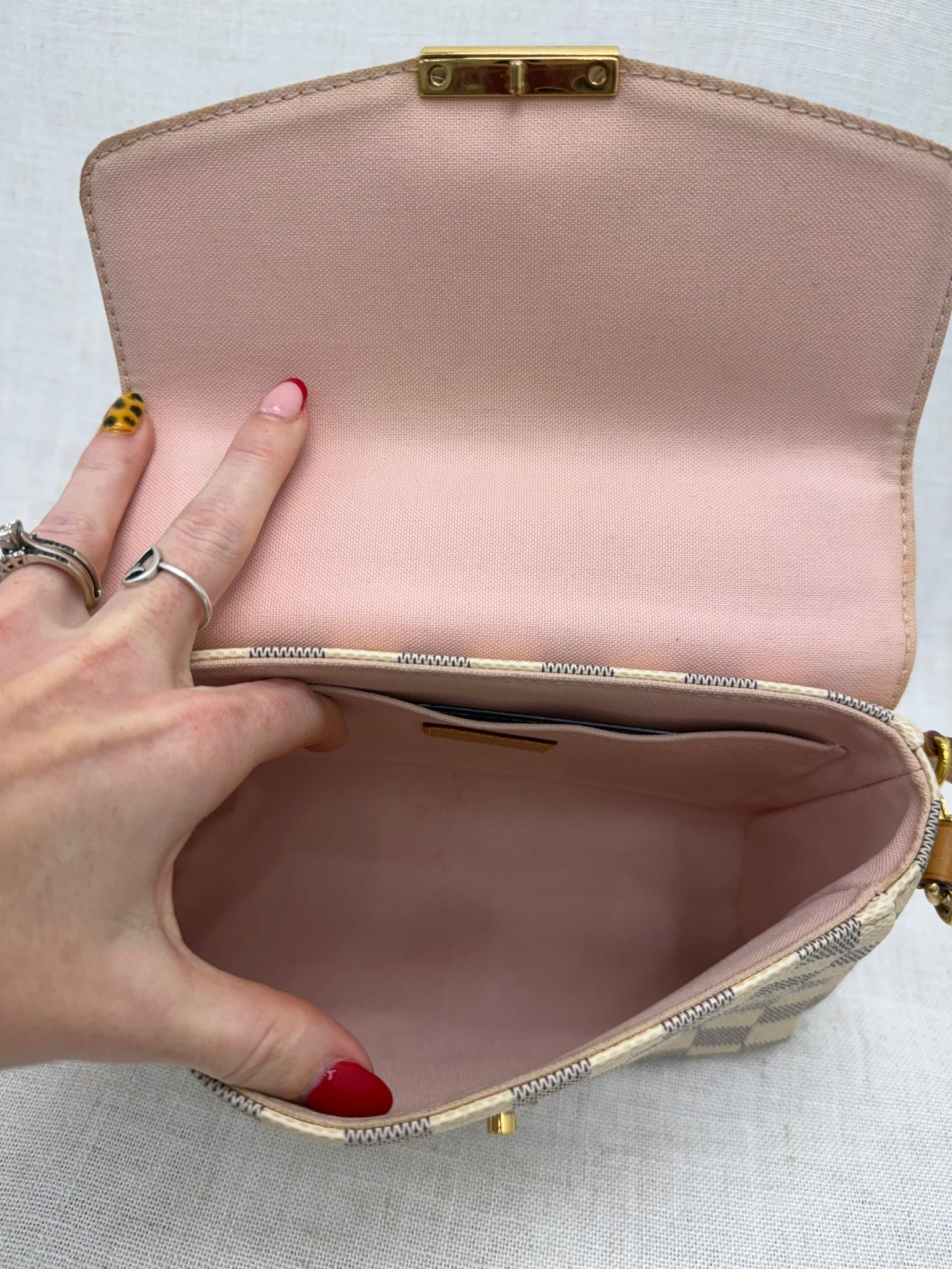 Louis Vuitton Damier Azur Croisette Top Handle Bag