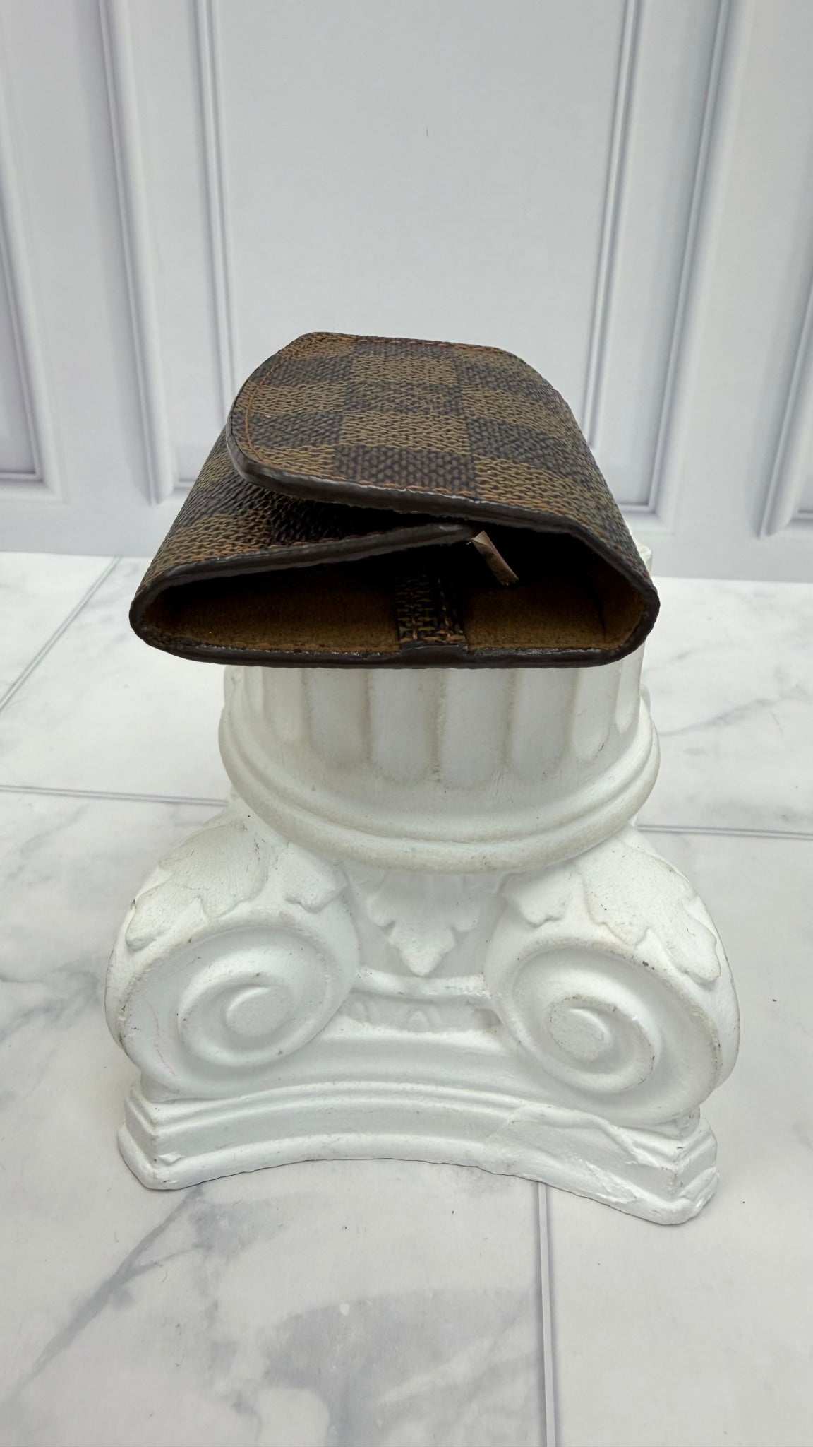 Louis Vuitton Damier Ebene Cufflinks Case & Manchette Champs Elysees Cufflinks