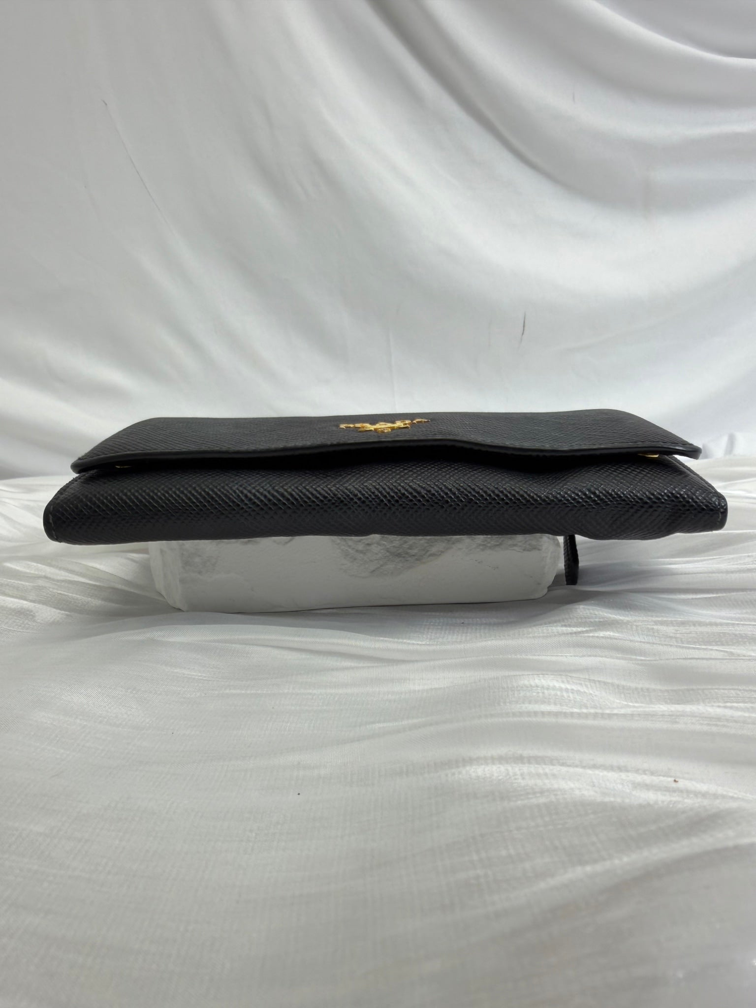 Prada Black Saffiano Leather Long Wallet
