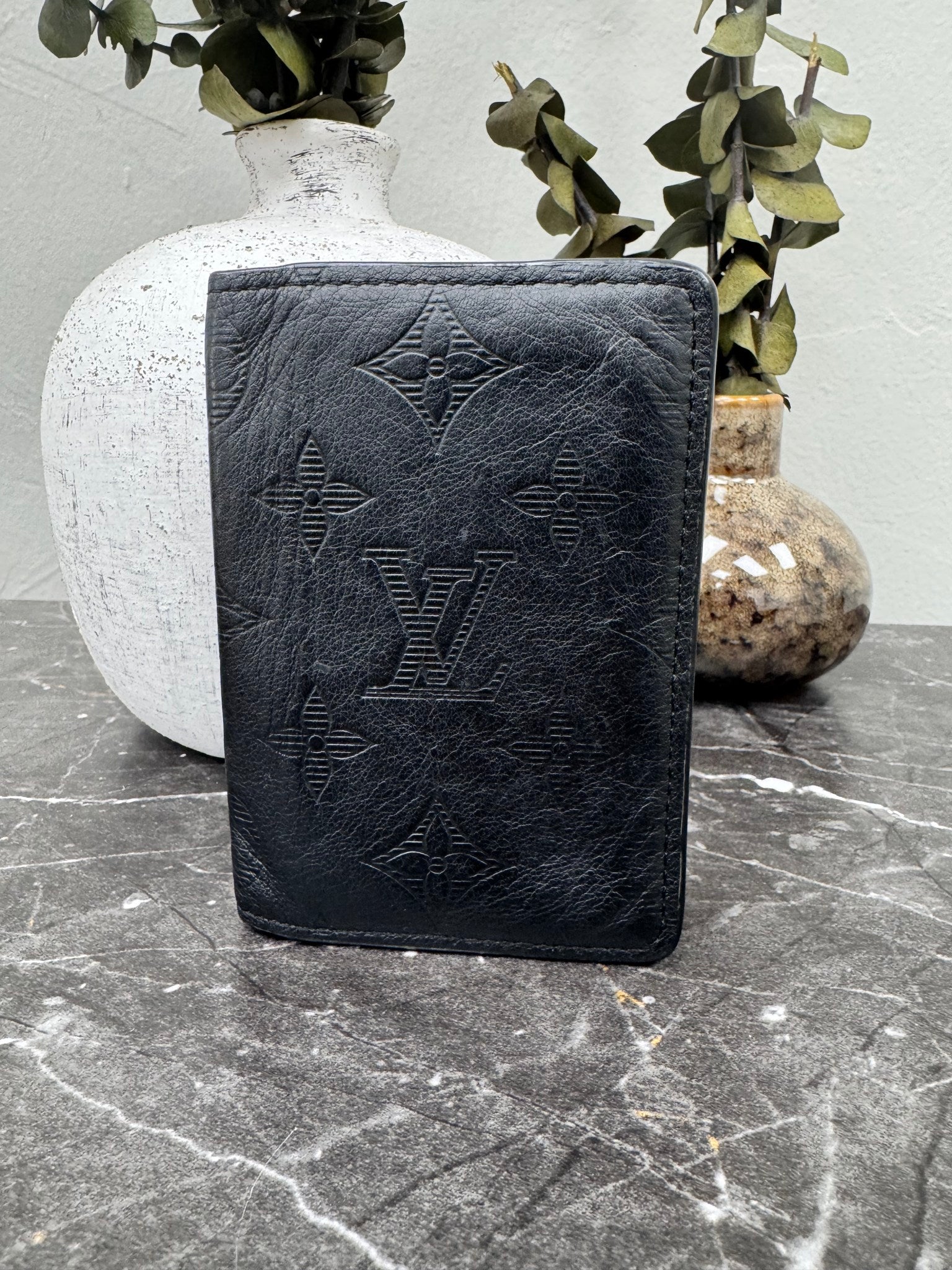 Louis Vuitton Black Monogram Shadow Pocket Organizer