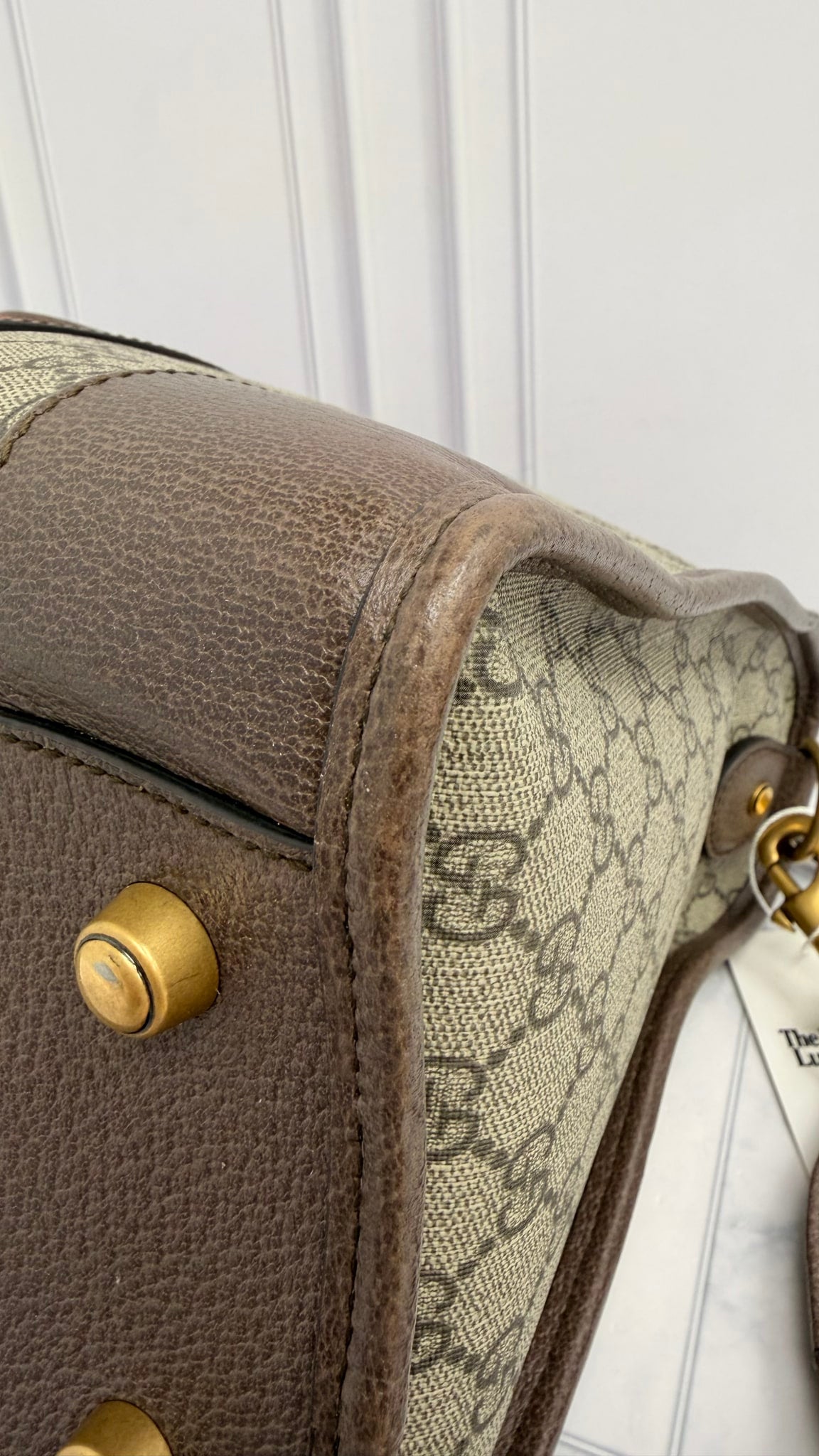 Gucci Supreme Coated Canvas Neo GG Web Duffle Bag