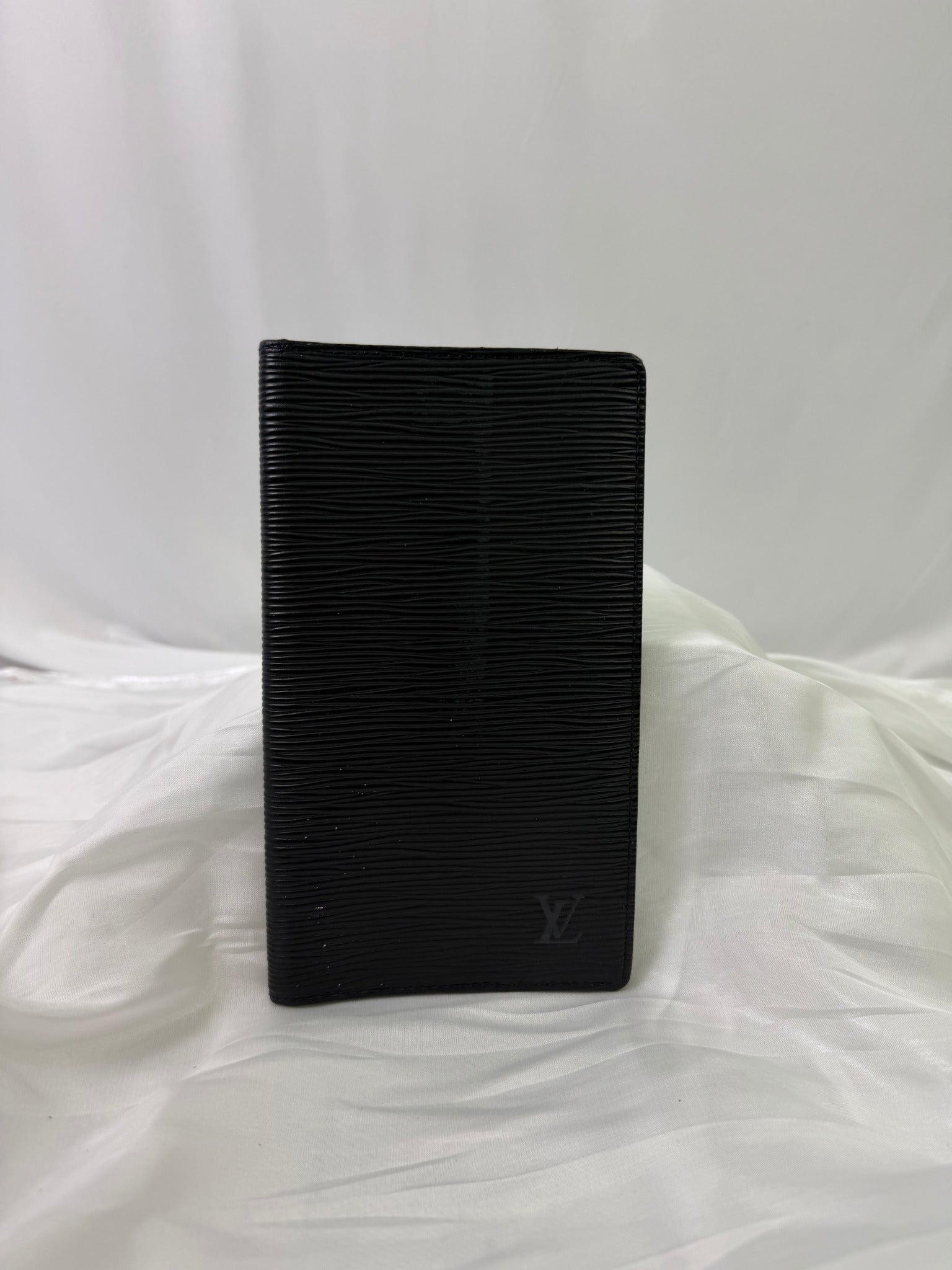 Louis Vuitton Black Epi Leather Checkbook Wallet