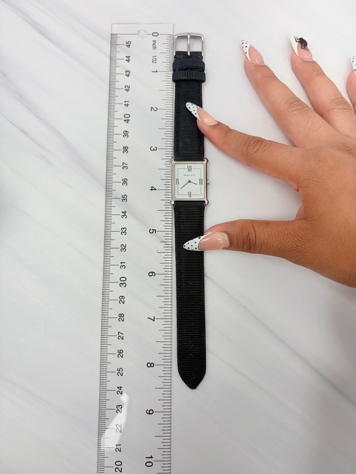 Tiffany & Co. Classic Square Black Band Watch