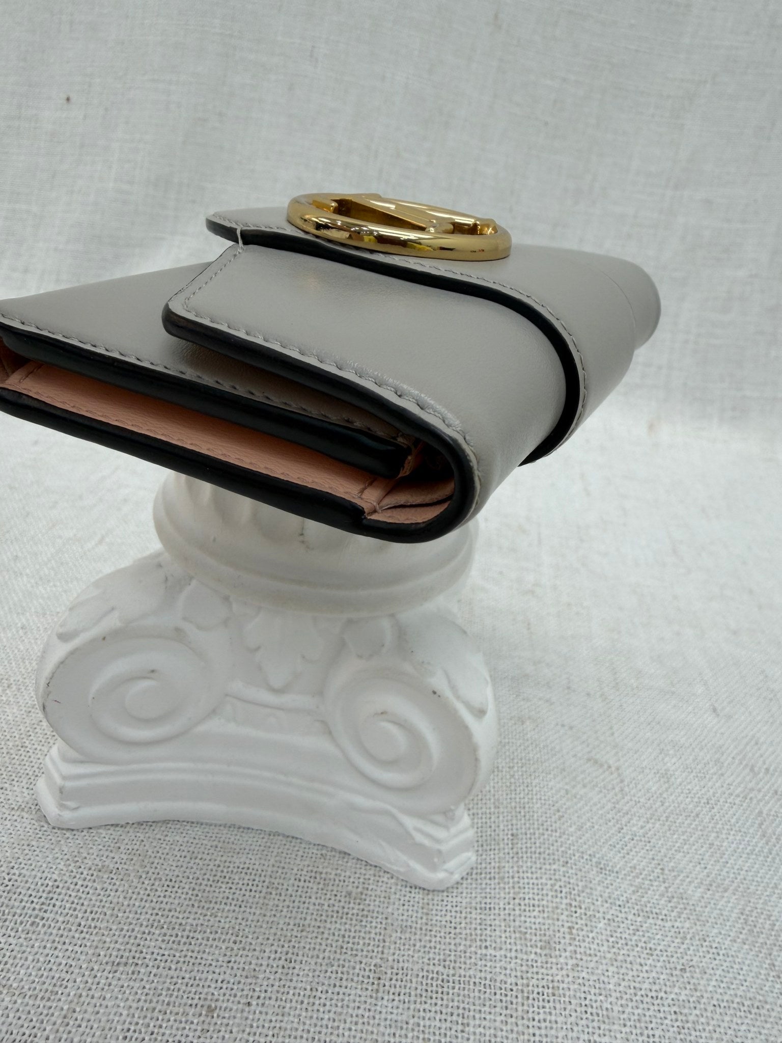 Louis Vuitton Gray Leather Pont Neuf Compact Wallet