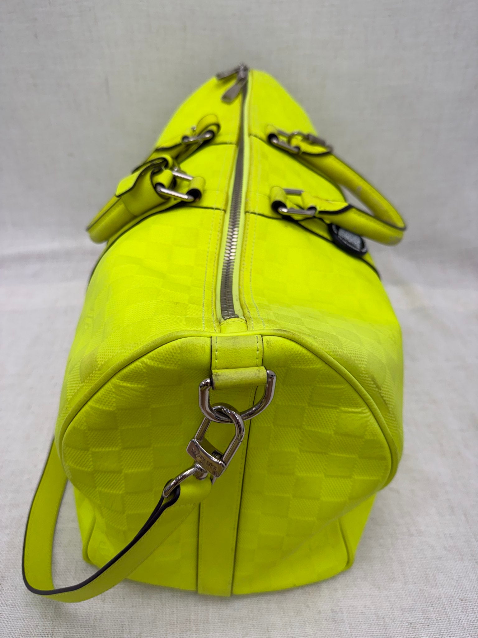 Louis Vuitton Yellow Damier Infini Keepall Bandouliere 45 Bag