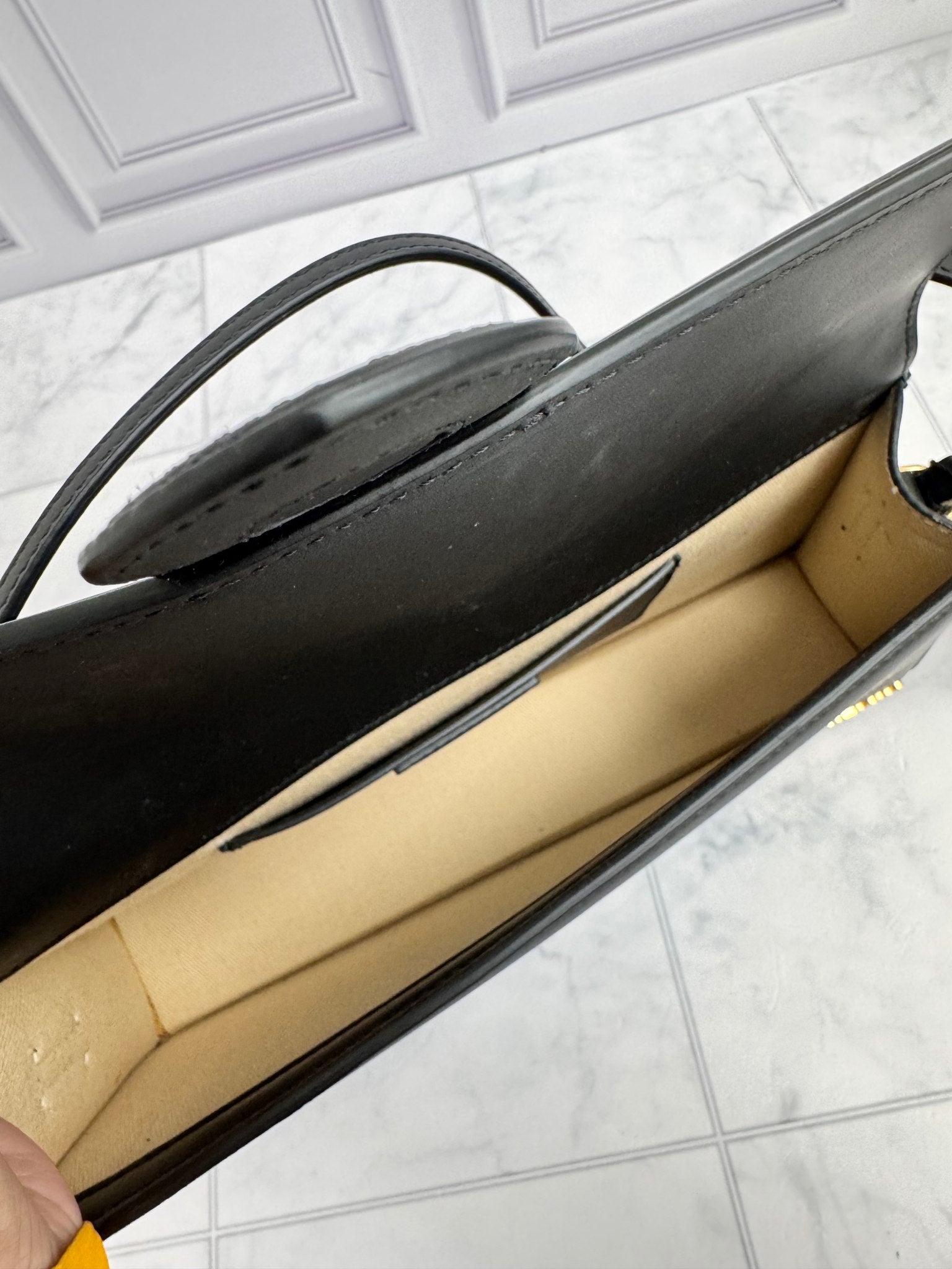LIKE NEW - Jacquemus Black Leather Le Bambino Long Shoulder Bag