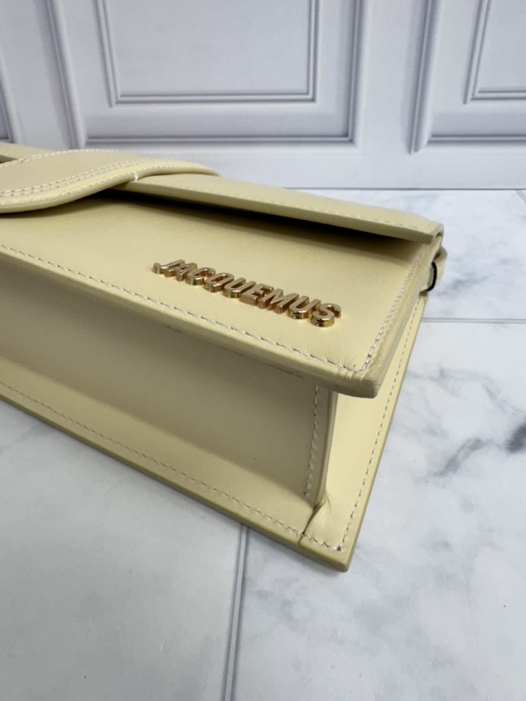 BRAND NEW - Jacquemus Beige Leather Le Bambino Long Shoulder Bag