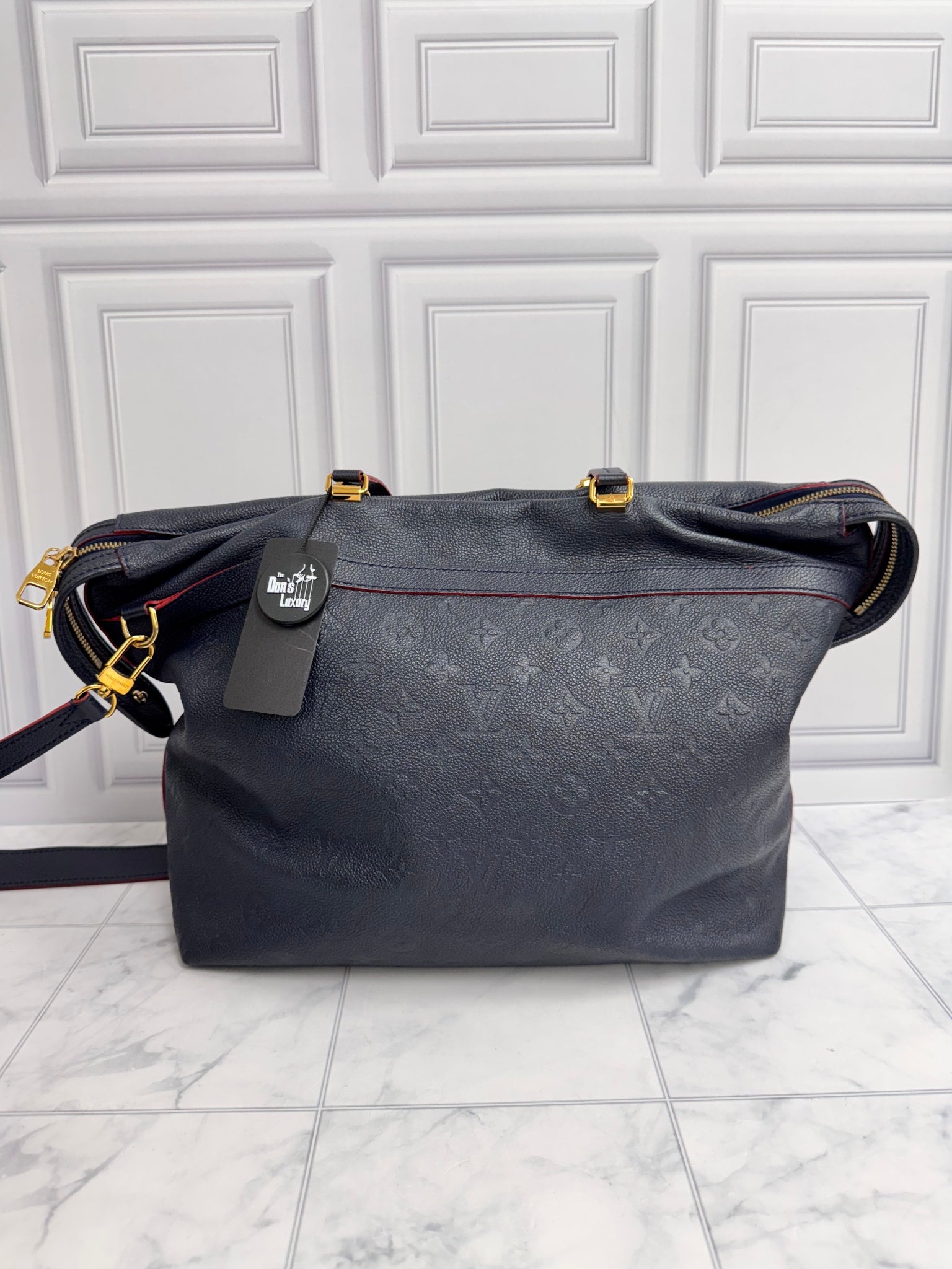 Louis Vuitton Navy Blue Monogram Empreinte Boetie NM