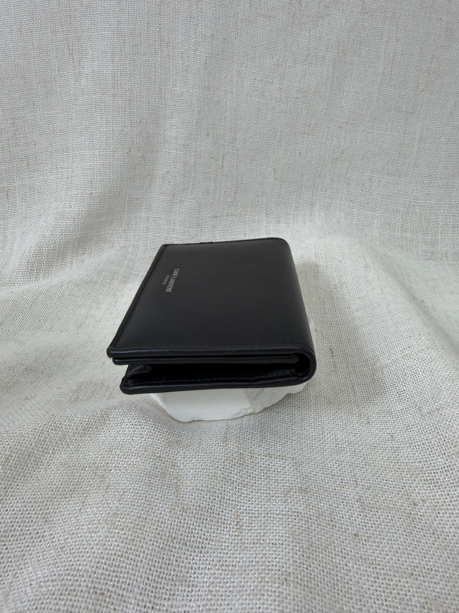 Saint Laurent YSL Black Leather Bifold Wallet