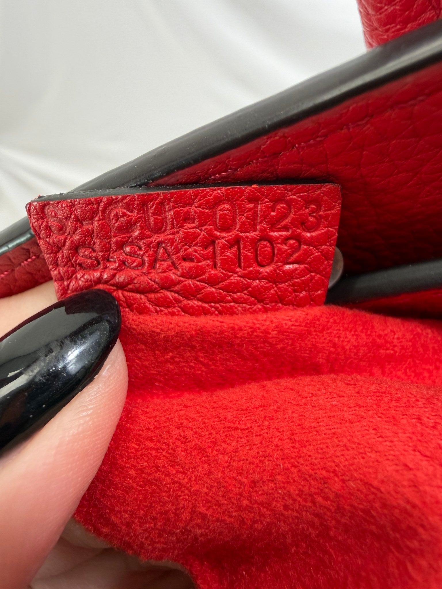 Celine Red Leather Micro Luggage Tote