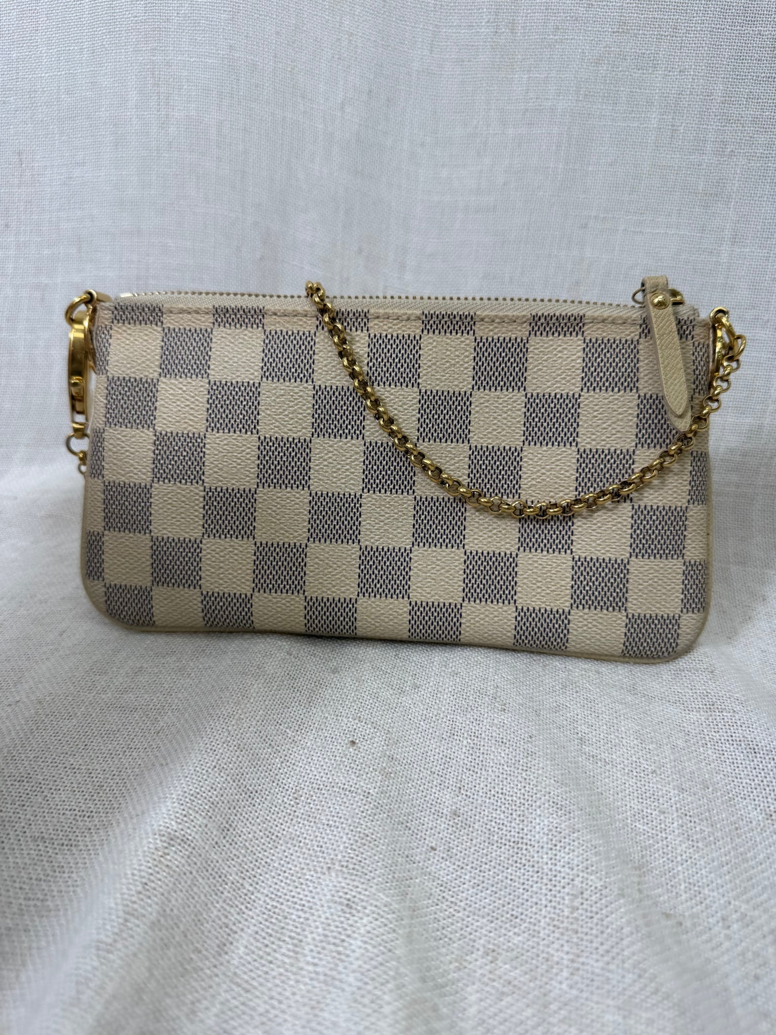 Louis Vuitton Damier Azur Trunks And Labels Pochette Milla