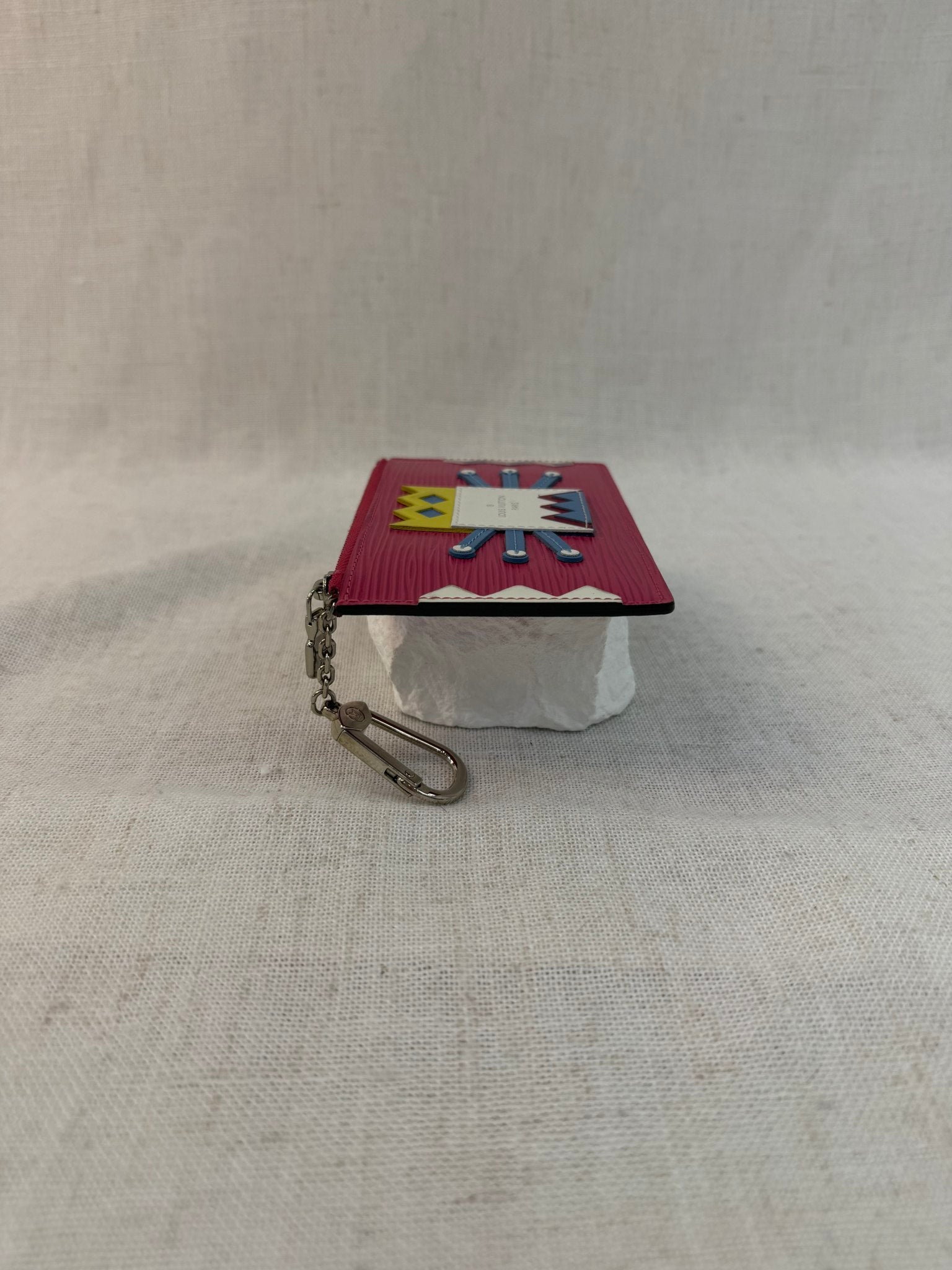 Louis Vuitton Pink Epi Leather Tribal Mask Pochette Cles Coin Pouch