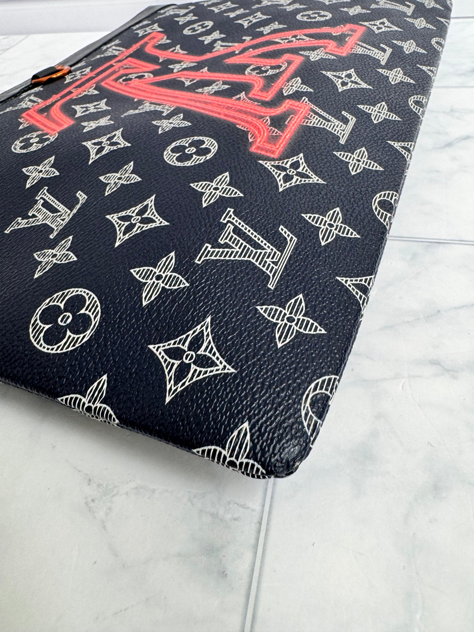 Louis Vuitton Navy Blue Monogram Upside Down Pochette Apollo GM