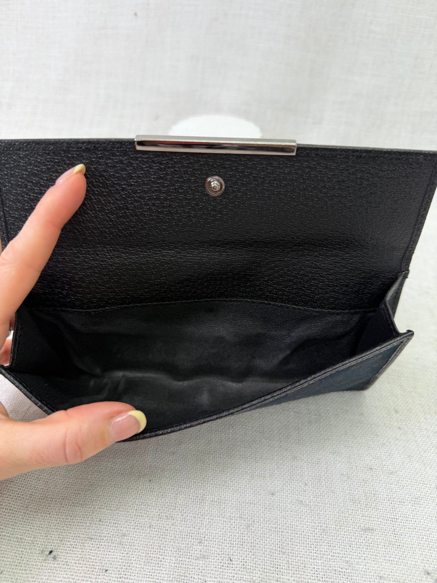 Gucci Black GG Canvas Long Wallet