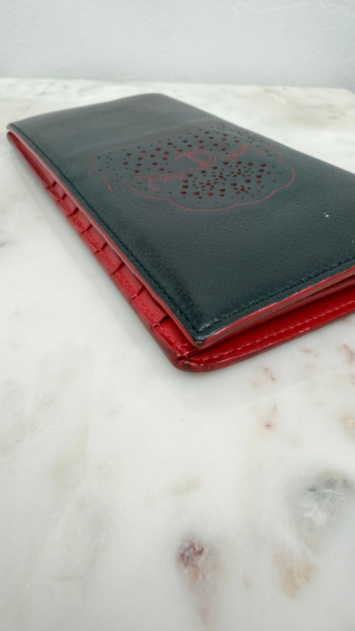 Christian Louboutin Black Leather Long Wallet