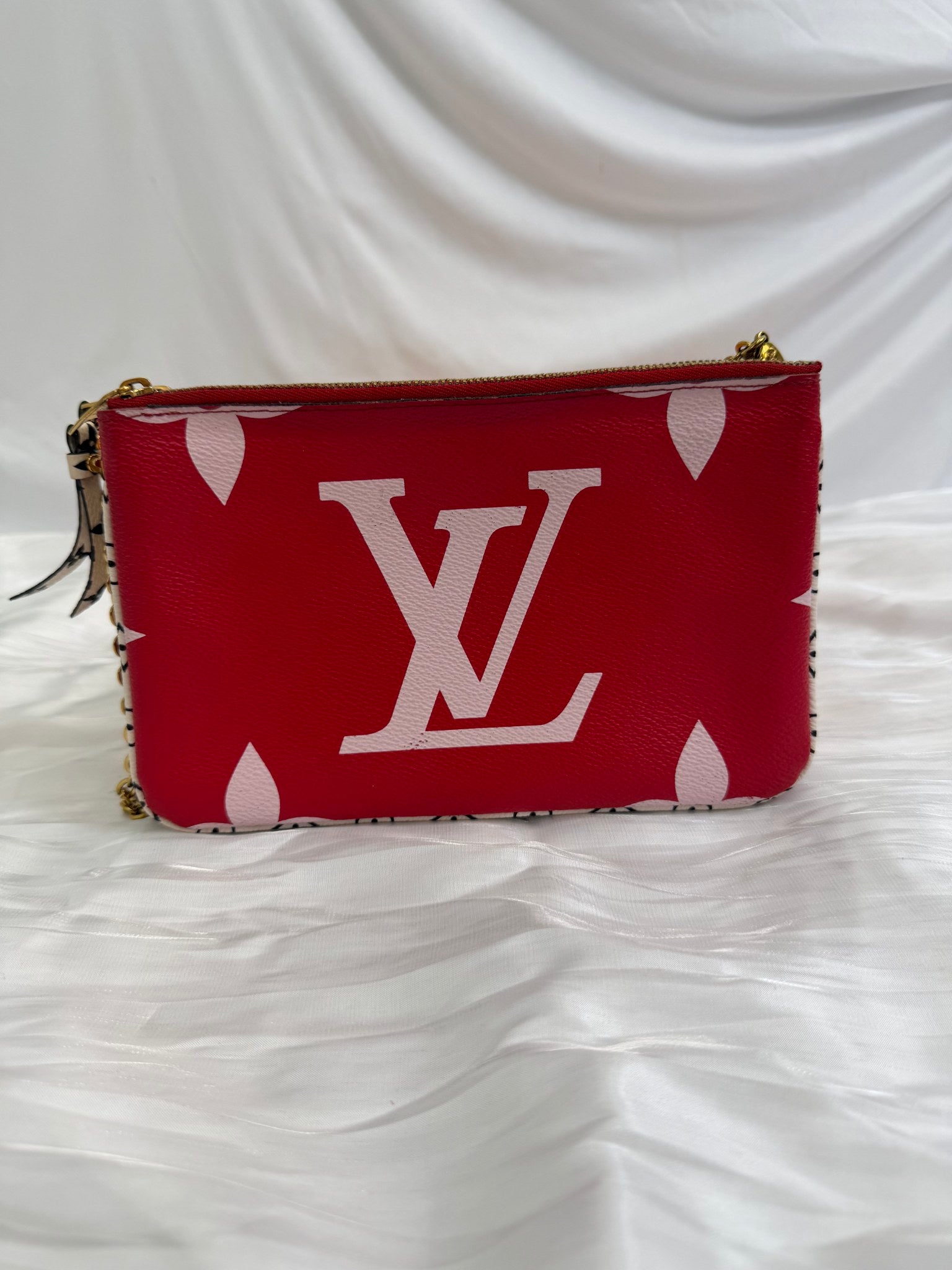 Louis Vuitton Red Monogram Giant Double Zip Pochette
